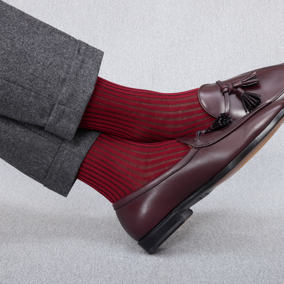Chaussettes | Bordeaux & Marron - Fil d'Écosse