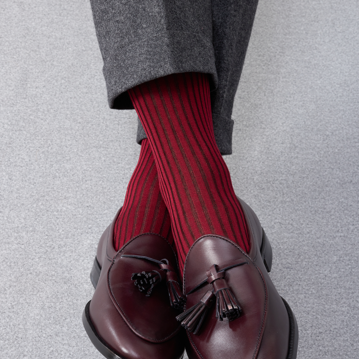 Chaussettes | Bordeaux & Marron - Fil d'Écosse
