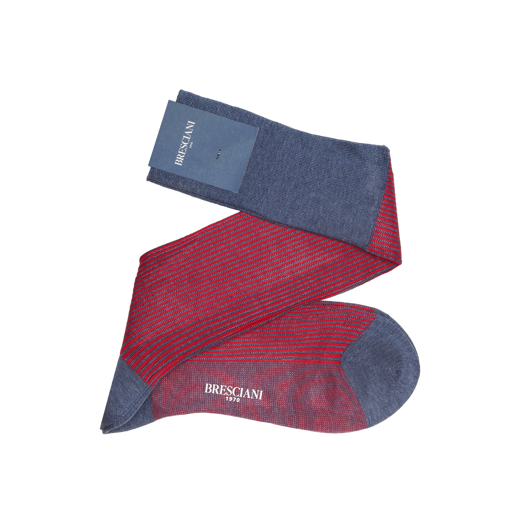 Denim & rouge - Rayures transat - Fil d'Écosse