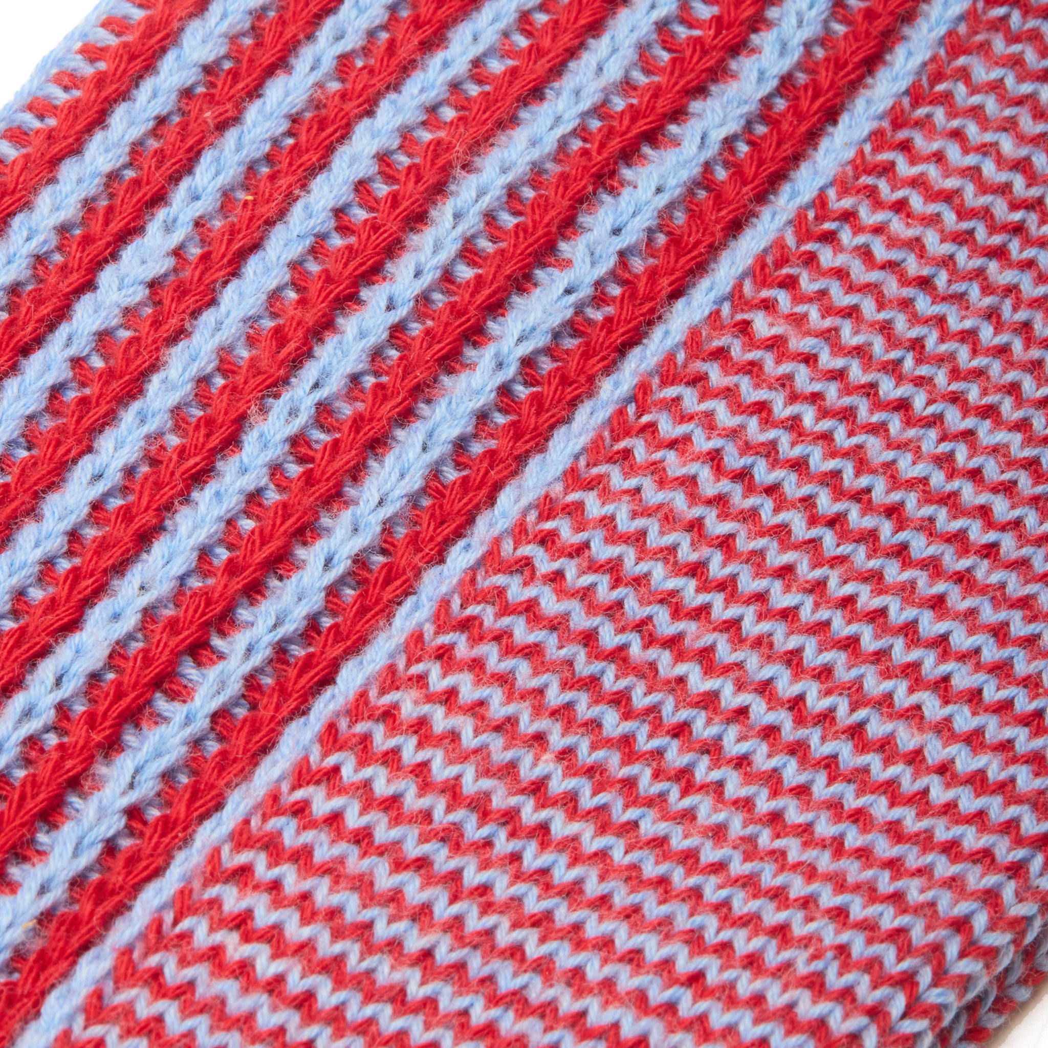 Bleu ciel & Rouge - Rayures Transat - Coton