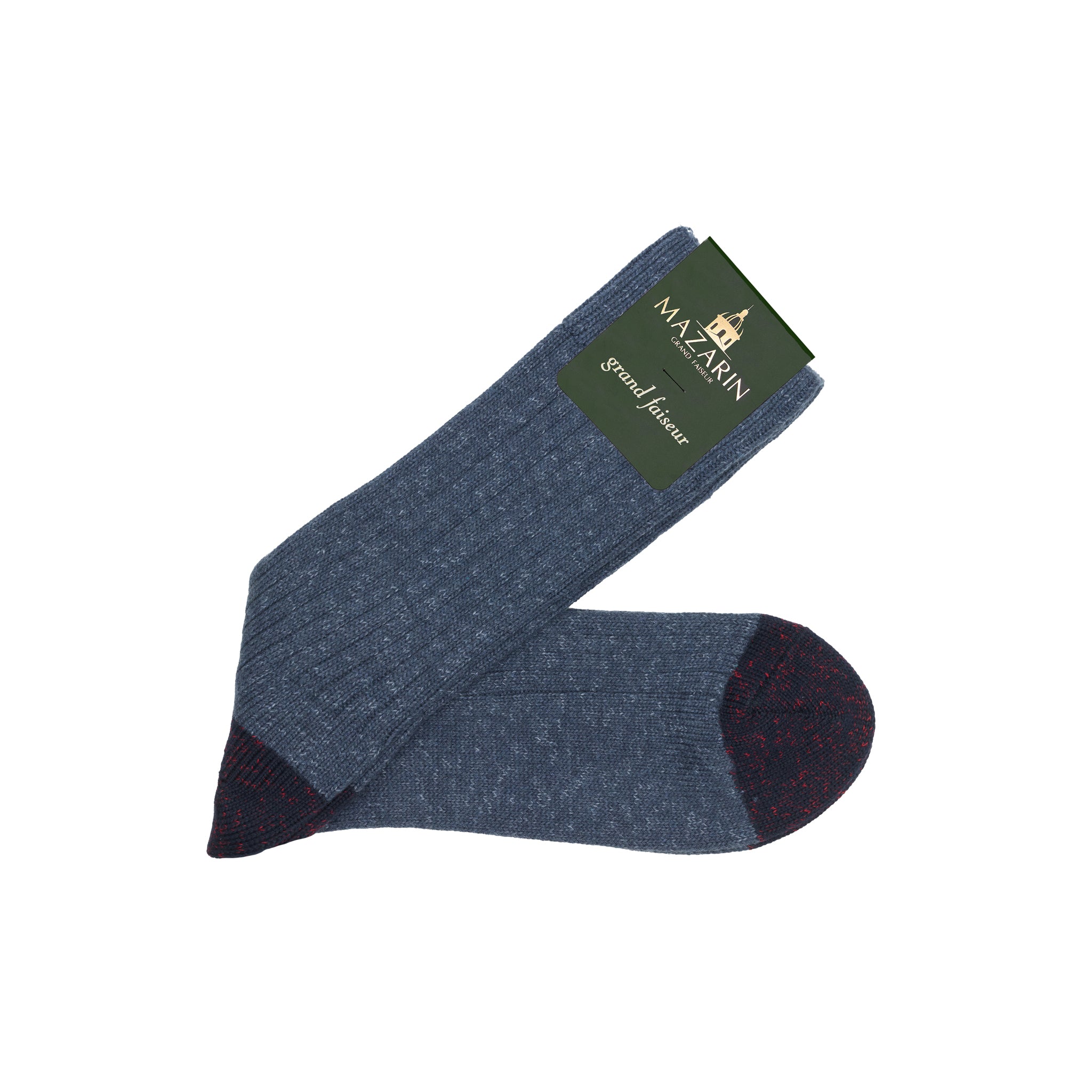 Bleu acier & Bleu marine - Color Block - Coton