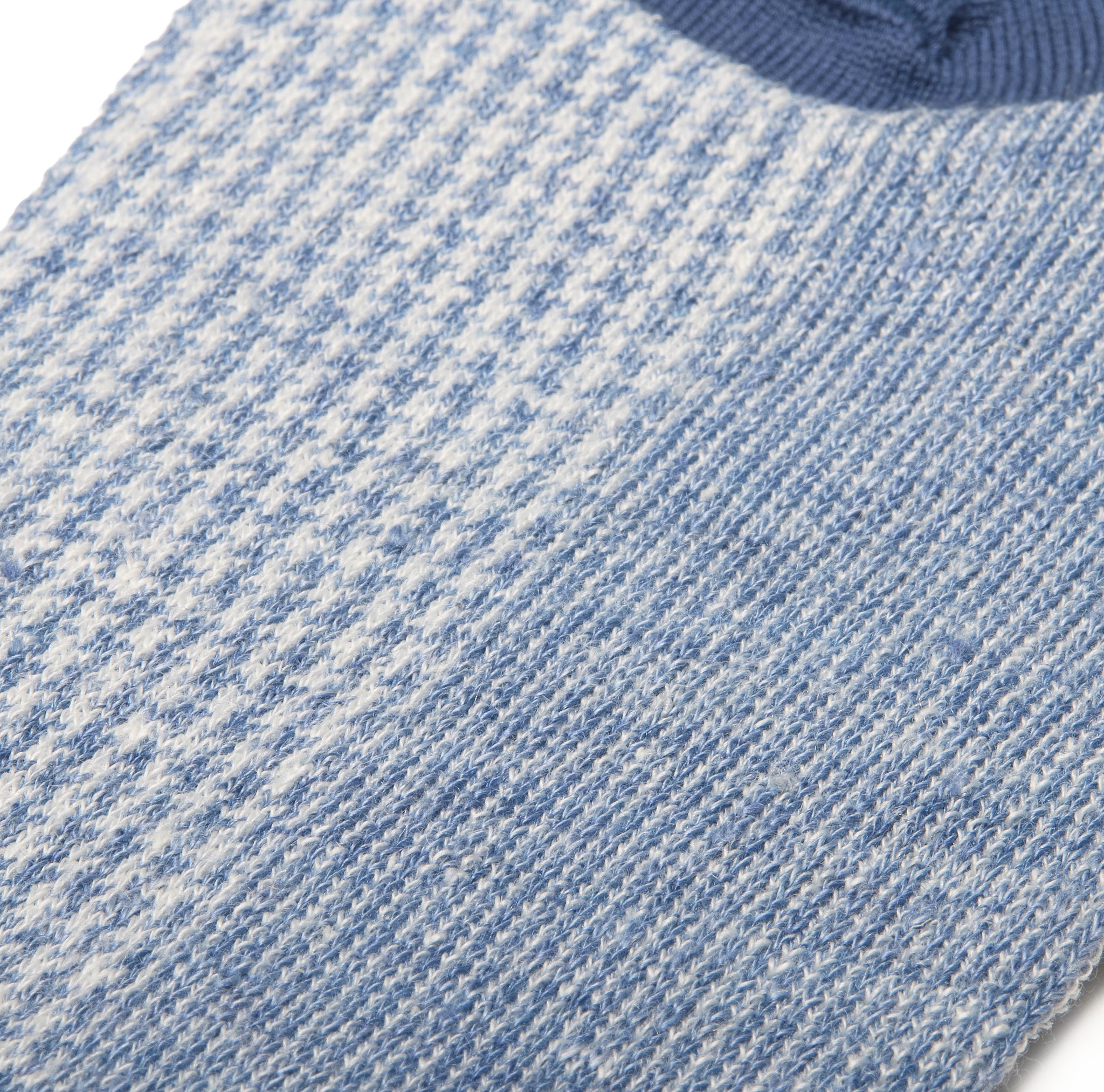 Himmelblau & Off-White – Hahnentritt – Leinen – Mazarin X Scavini