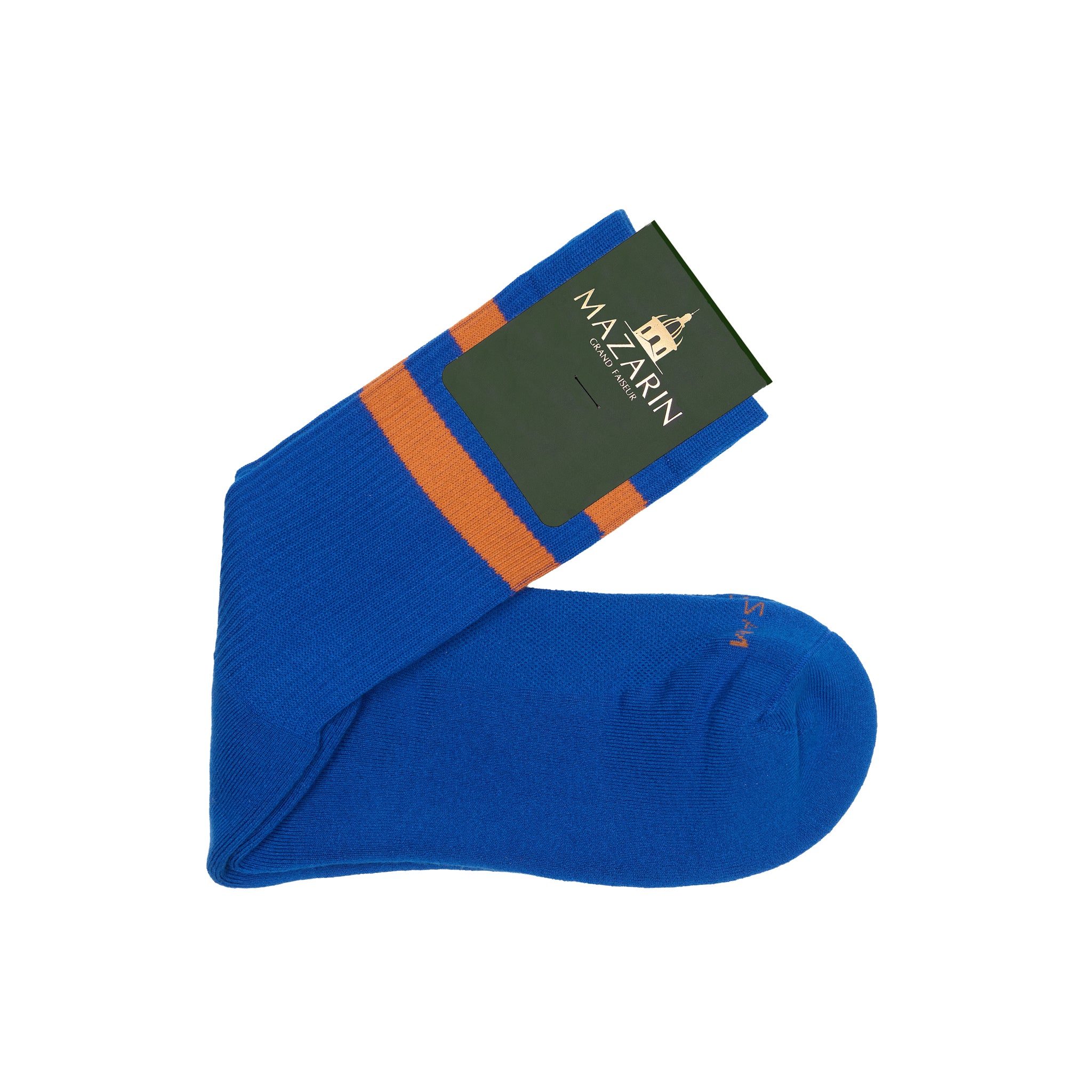 Bleu Roi & Orange Vintage - Coton