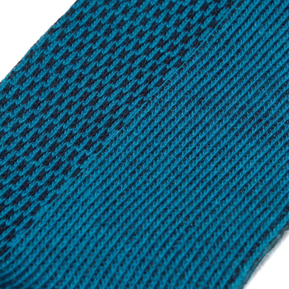 Kniestrümpfe | Türkis & Marineblau - Kaviar-Muster - Super-solide Merinowolle