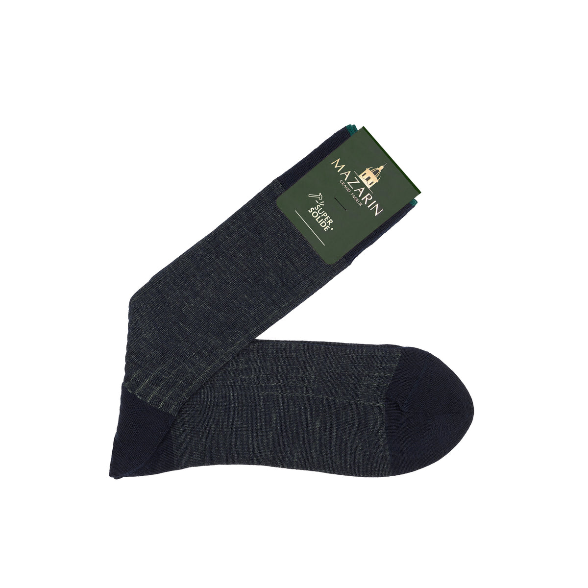 Chaussettes | Bleu marine & Vert sauge - Super-solide laine mérinos