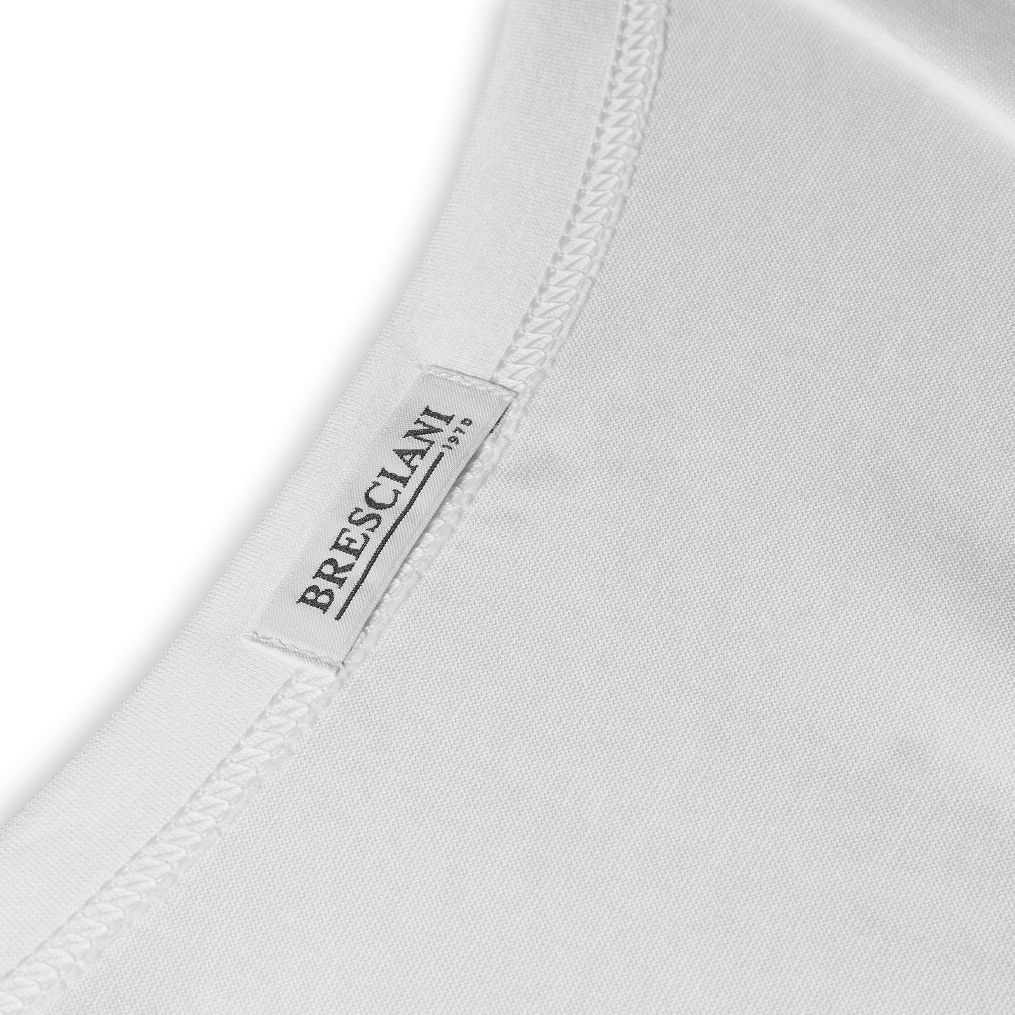 T-shirt col V - Blanc - Coton