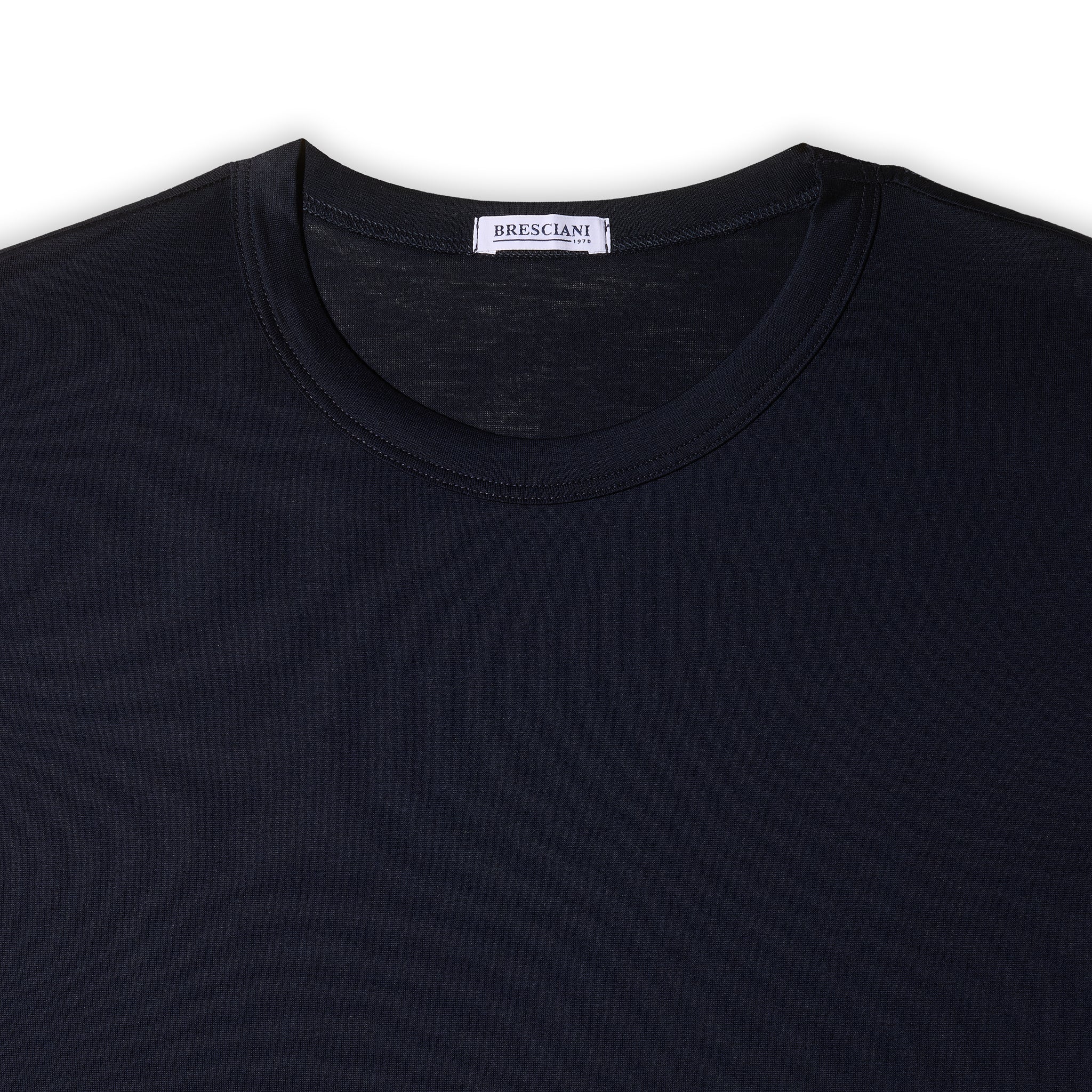 T-shirt col rond - Blau - Sea-Island-Baumwolle