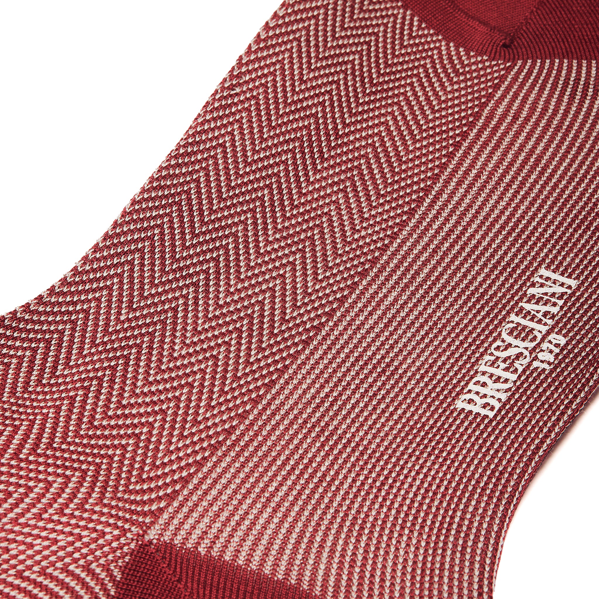 Cerise & Beige - Chevrons - Fil d'Écosse