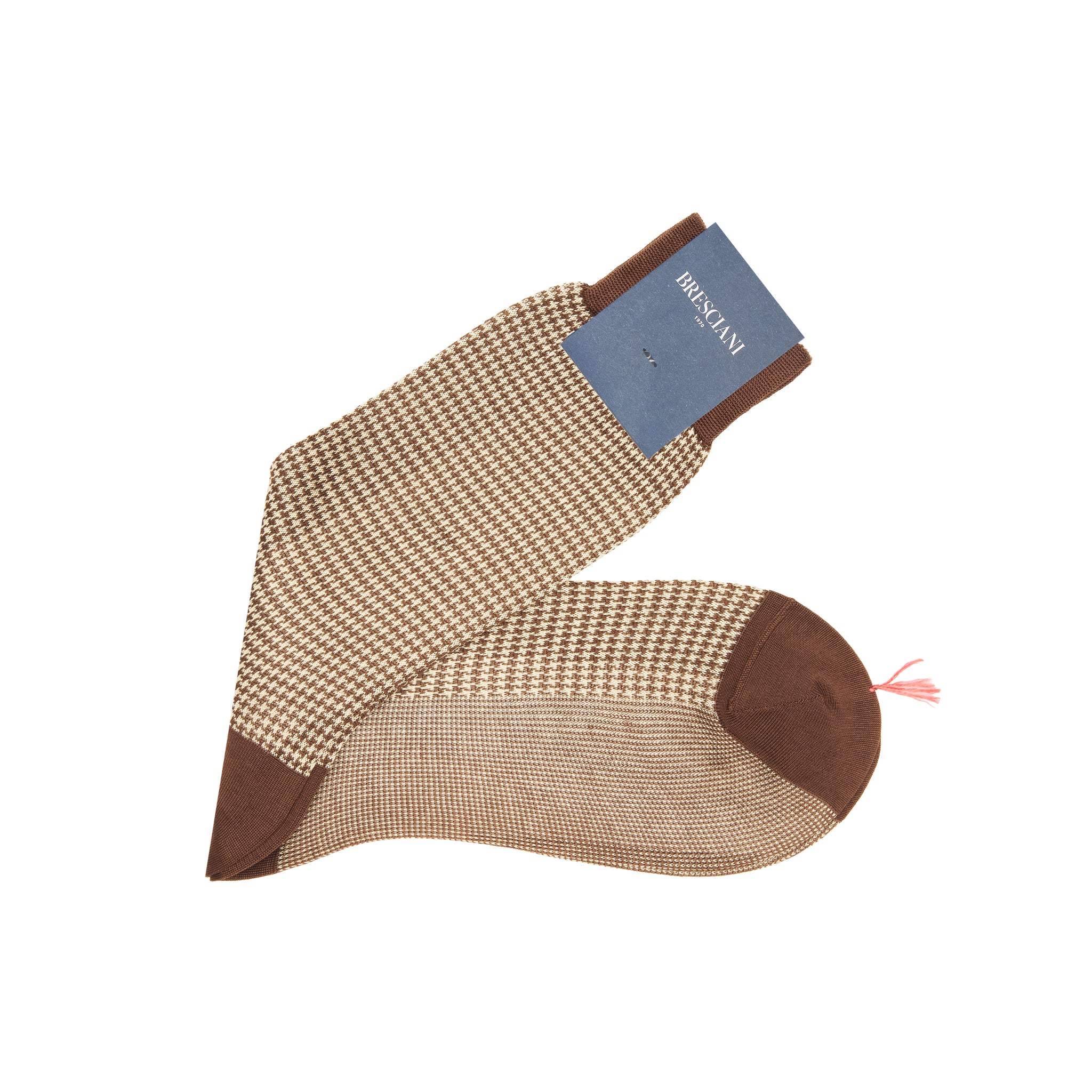 Braun & Beige - Hahnentritt - Fil d'Écosse Baumwolle