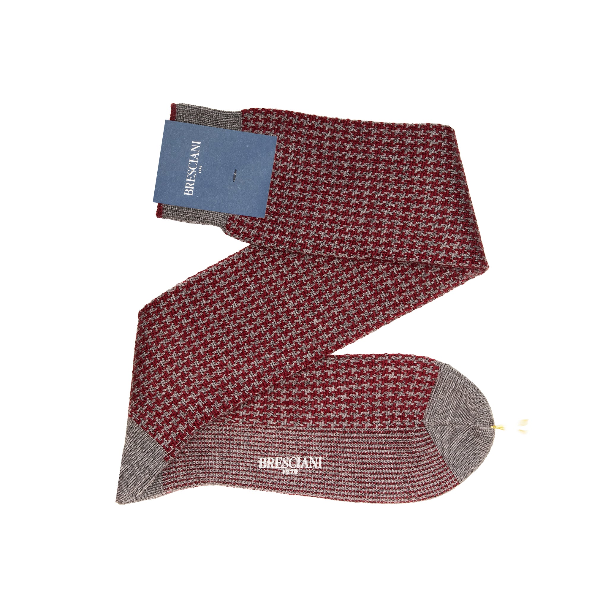 Bordeaux & Gris - Pied-de-poule - Laine