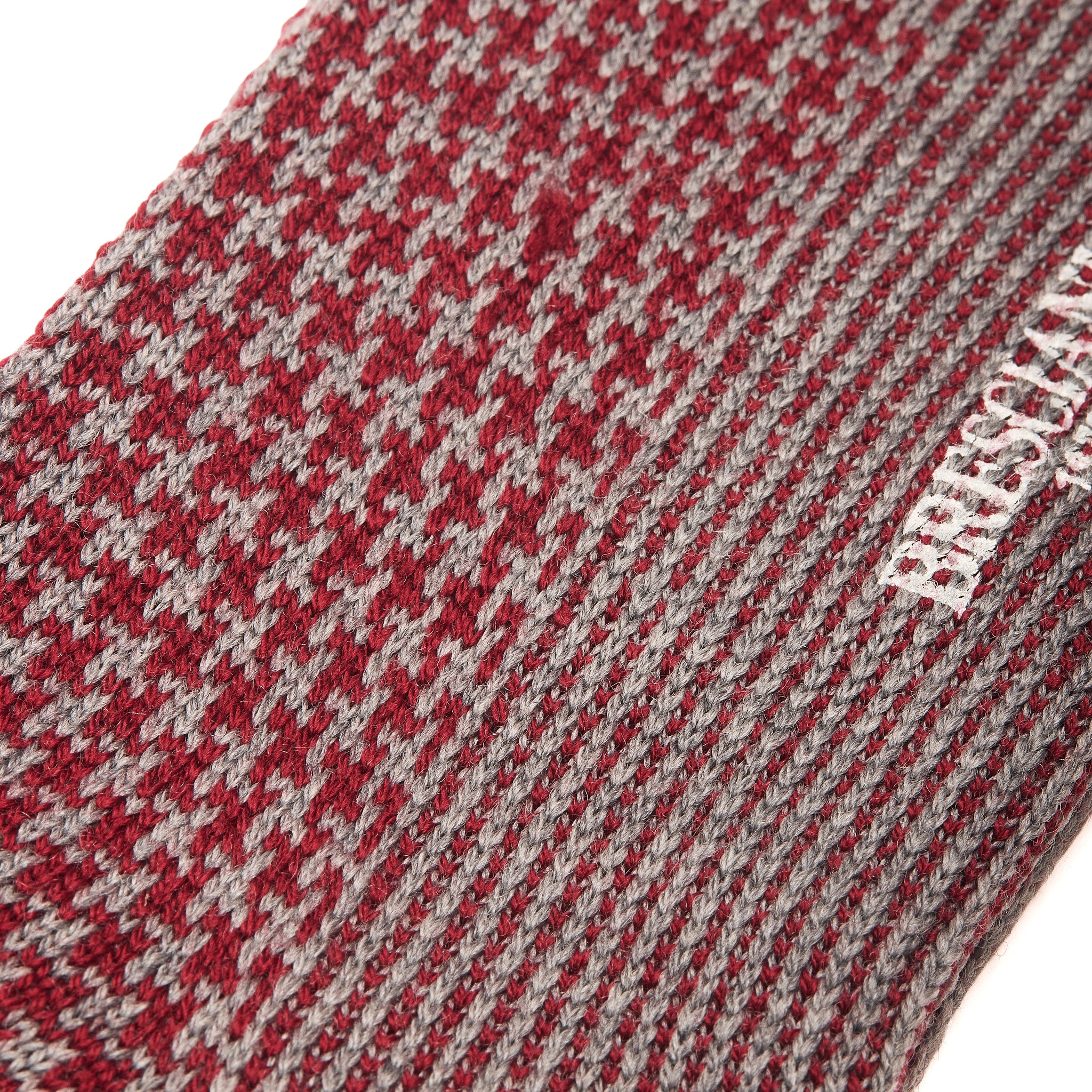 Bordeaux & Gris - Pied-de-poule - Laine