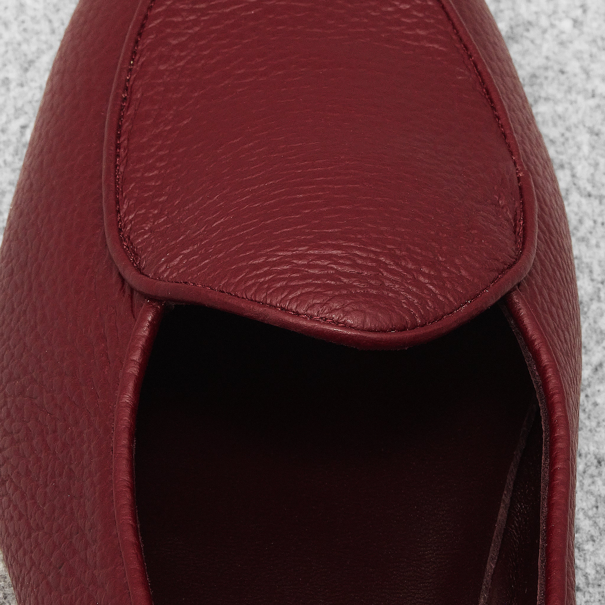 Chaussons Bordeaux - Cuir grainé