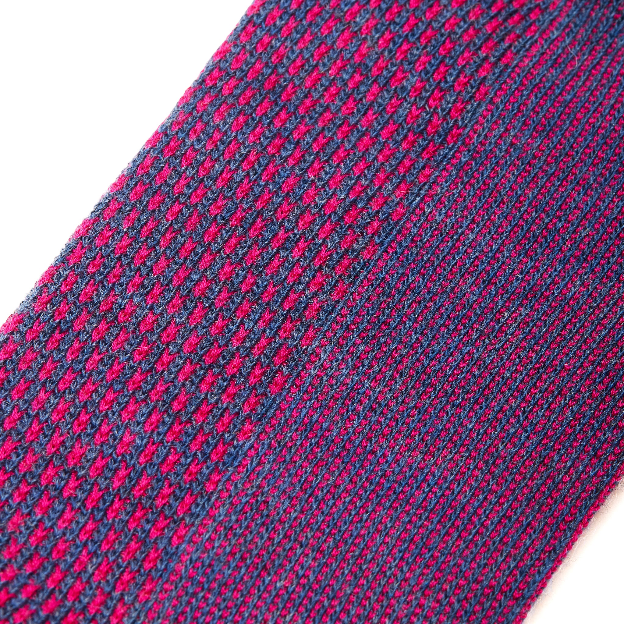 Bleu & fuchsia - Caviar - Super-solide Laine & Coton
