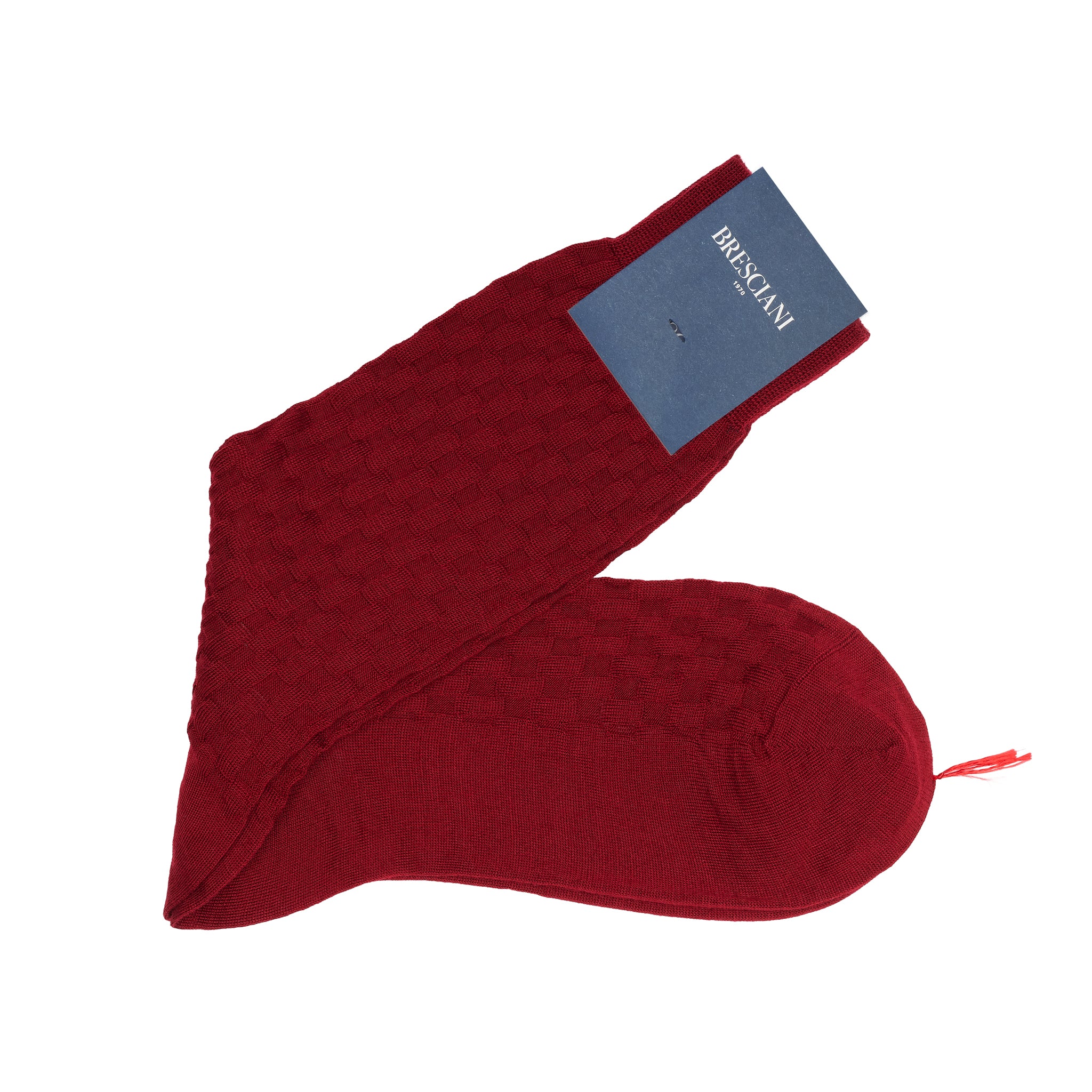 Rouge grenat - Natté - Laine