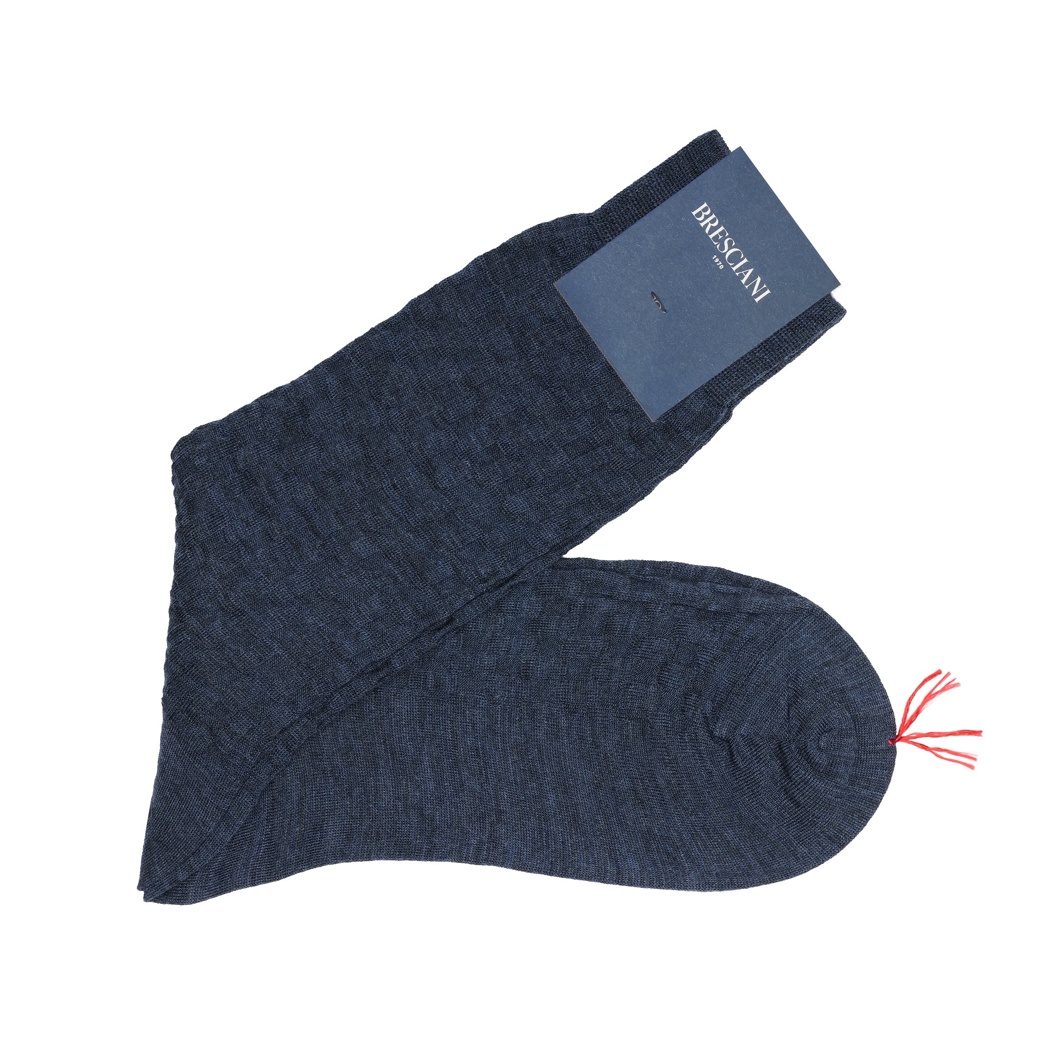 Bleu denim - Natté - Laine