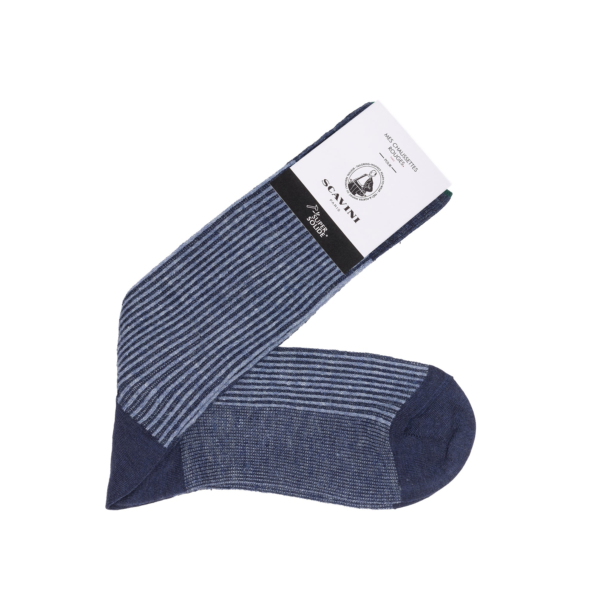 Marineblau & Himmelblau - Liegestuhl - Leinen - Mazarin X Scavini