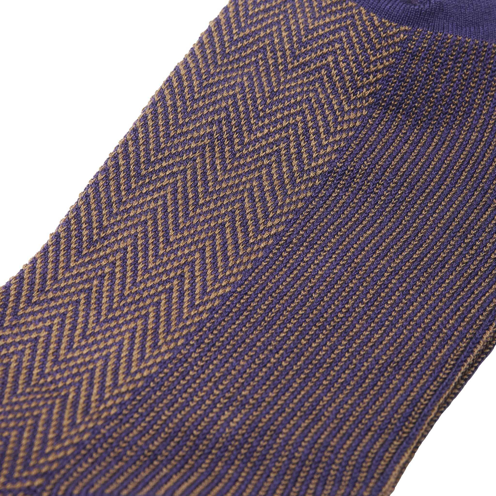 Violet & Beige - Chevrons - Super-solide fil d'Écosse