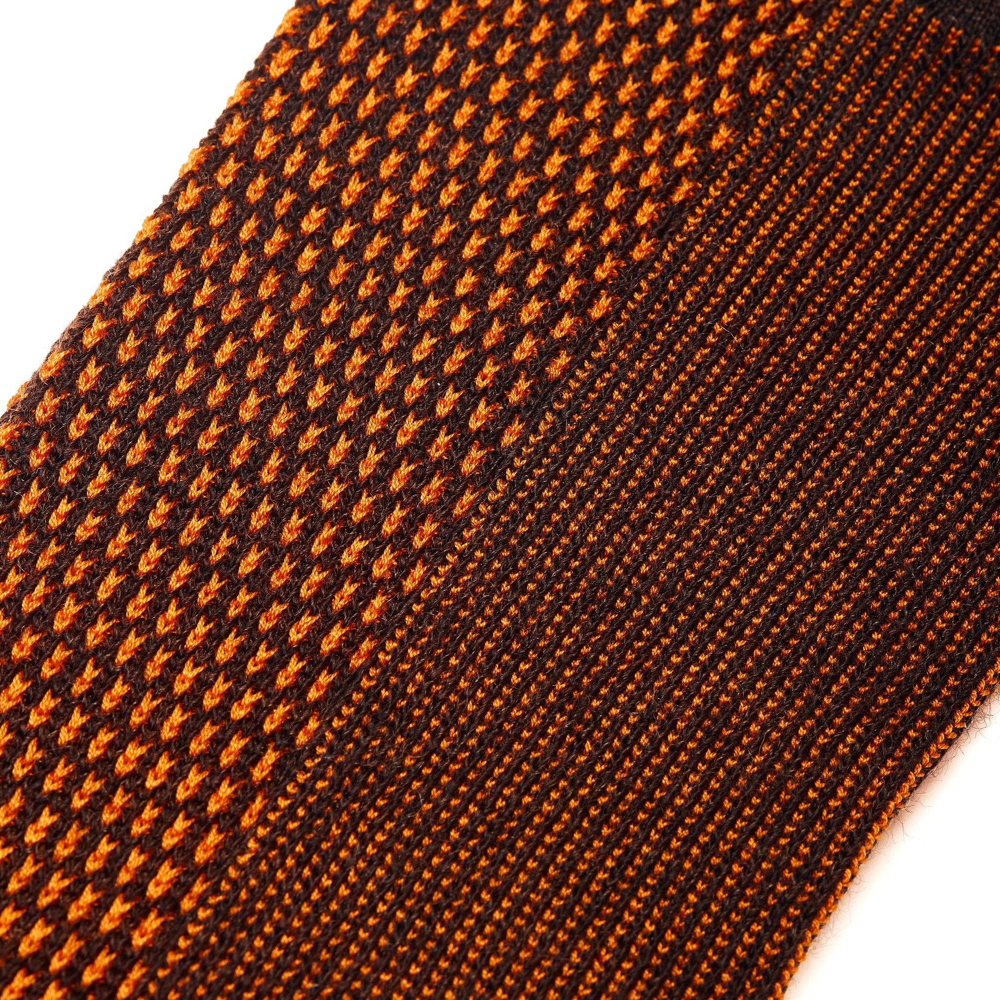 Marron foncé & orange - Caviar - Super-solide Laine & Coton