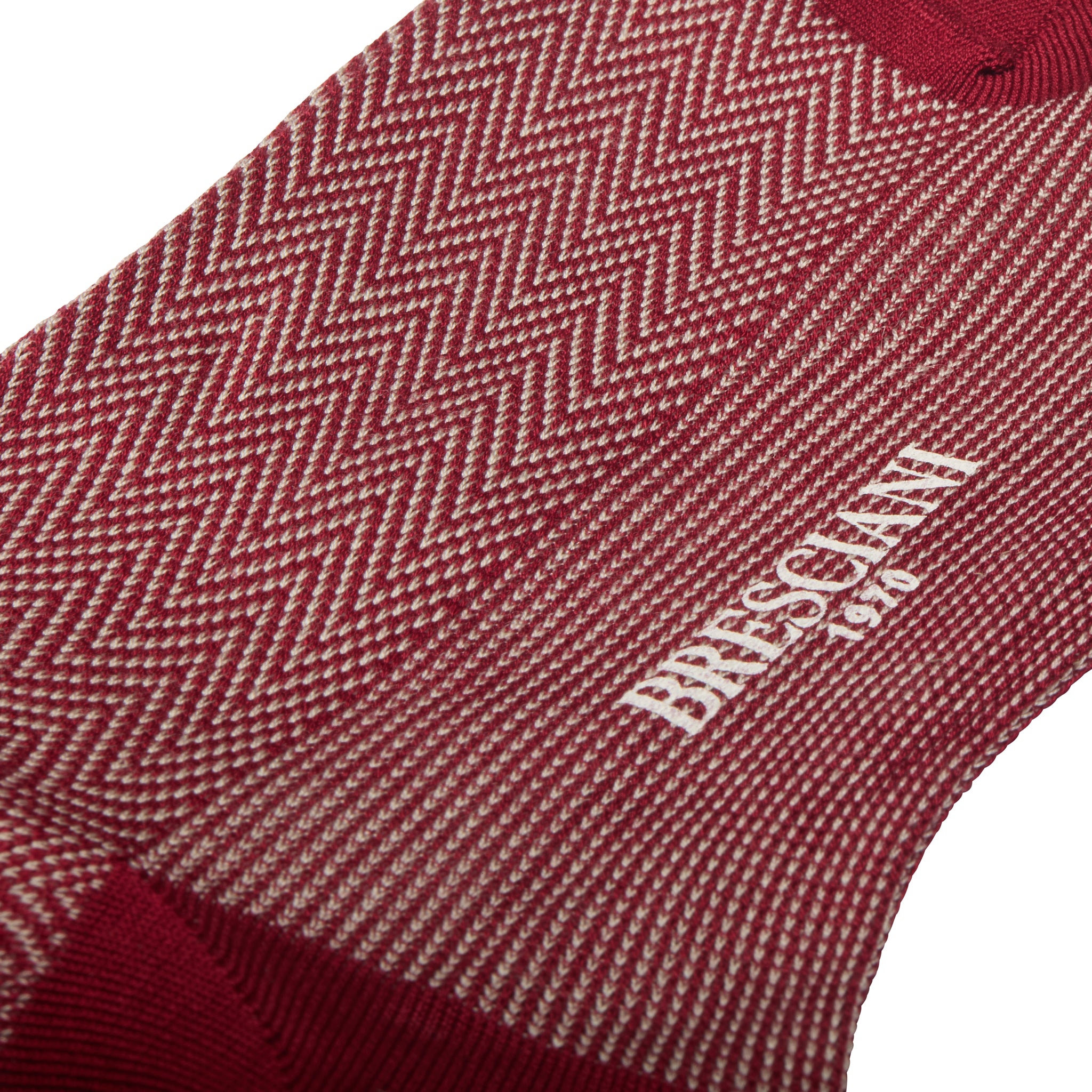 Cerise & Beige - Chevrons - Fil d'Écosse
