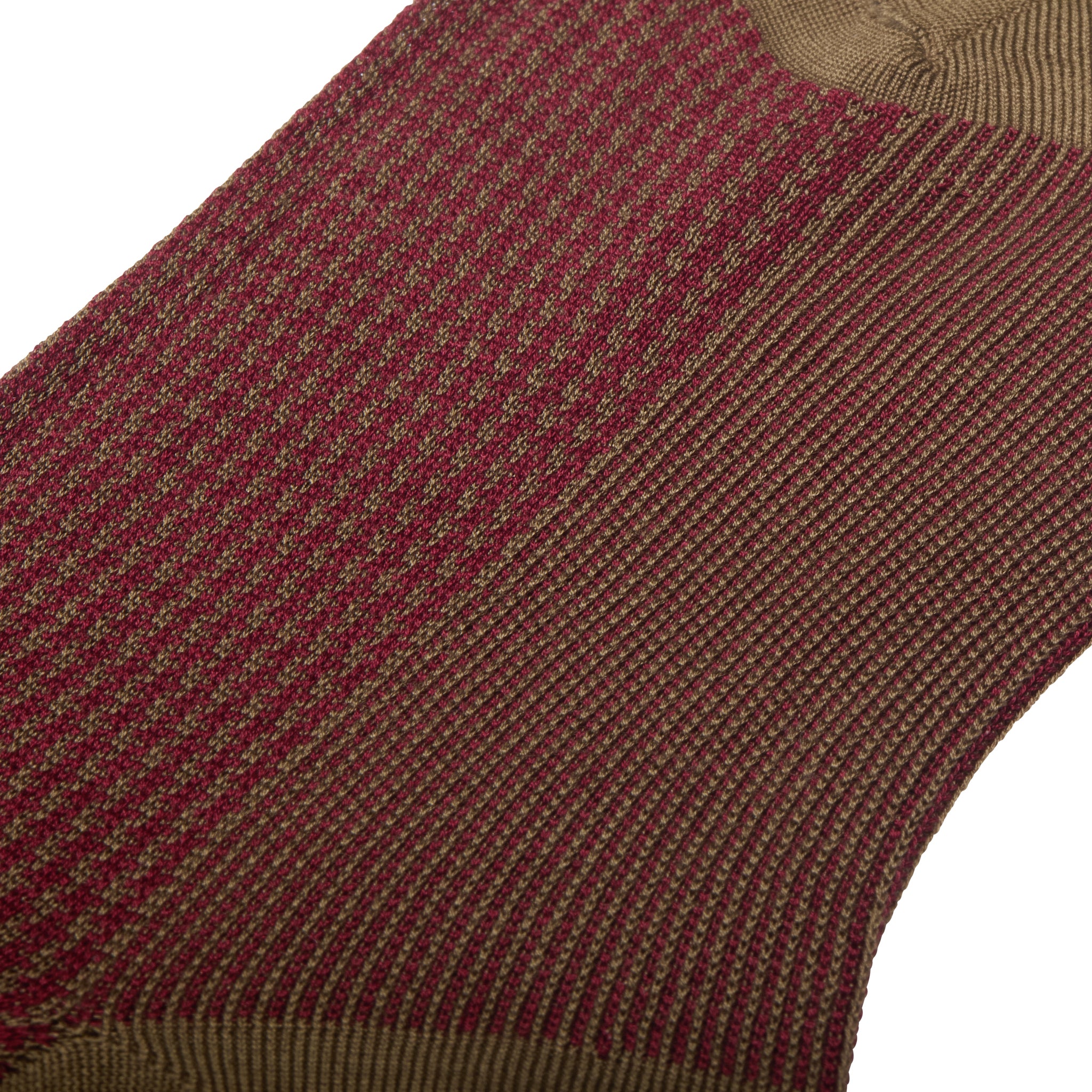 Taupe & Bordeaux - Hahnentritt - Fil d'Écosse Baumwolle