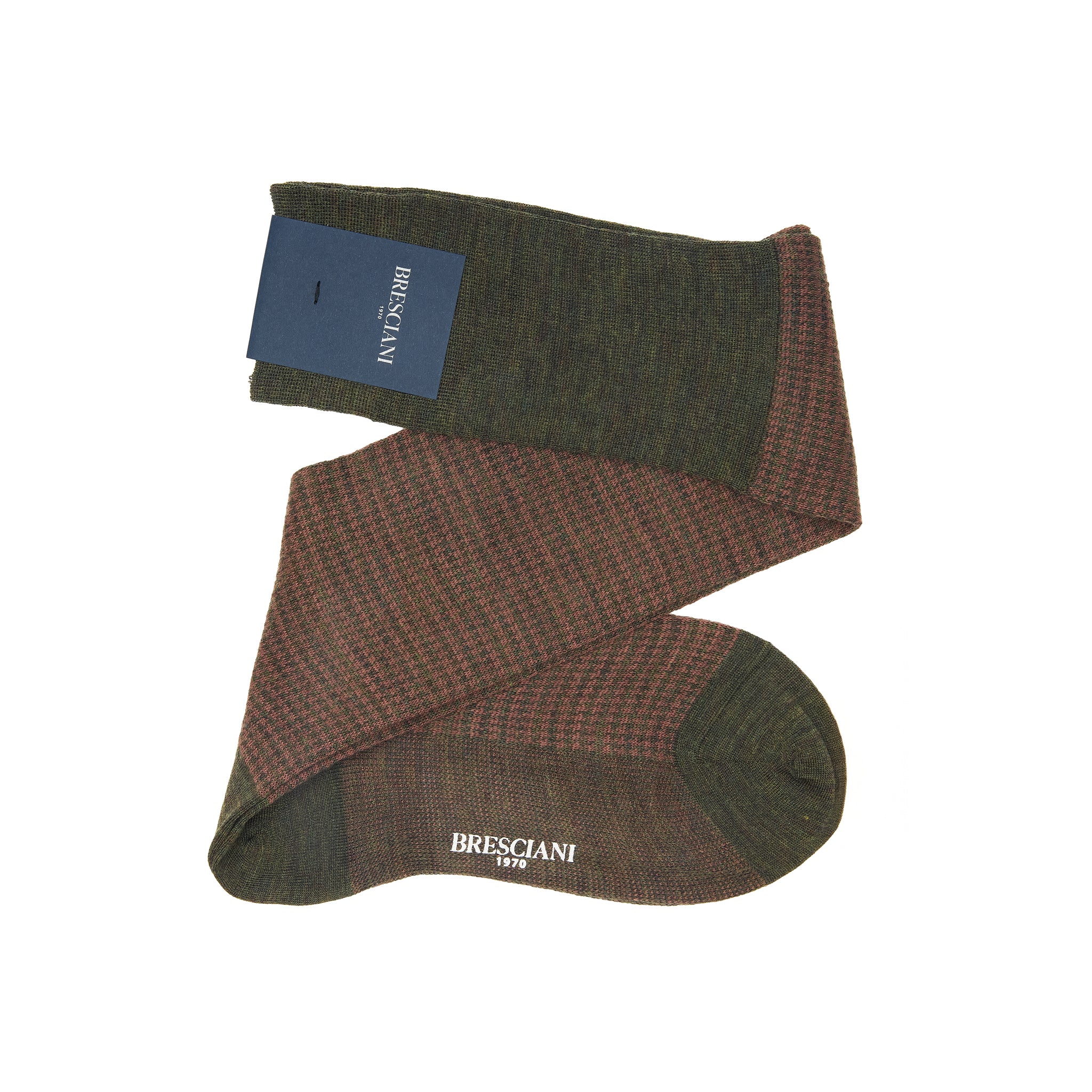Haselnuss & Khaki - Hahnentritt - Wolle