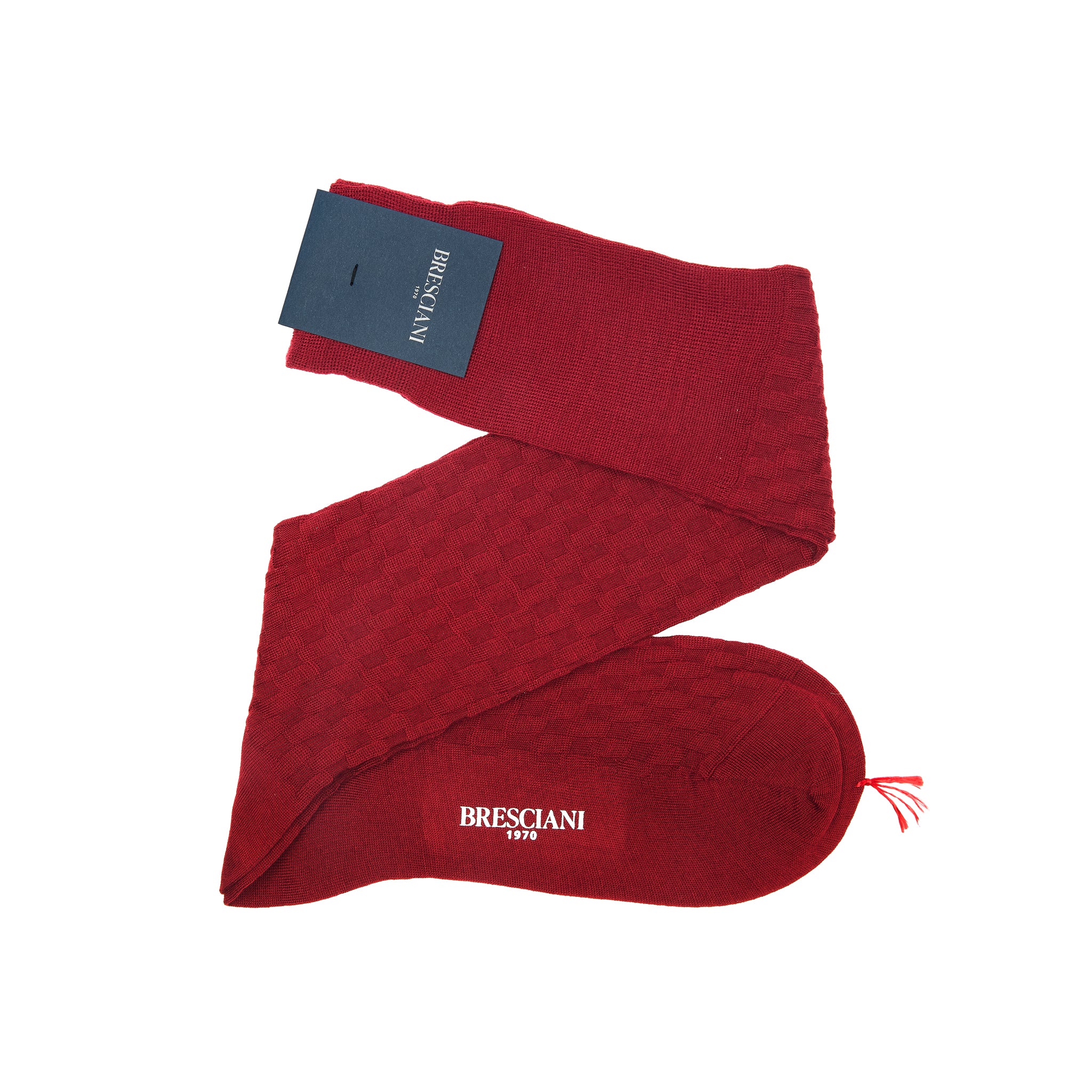 Rouge grenat - Natté - Laine