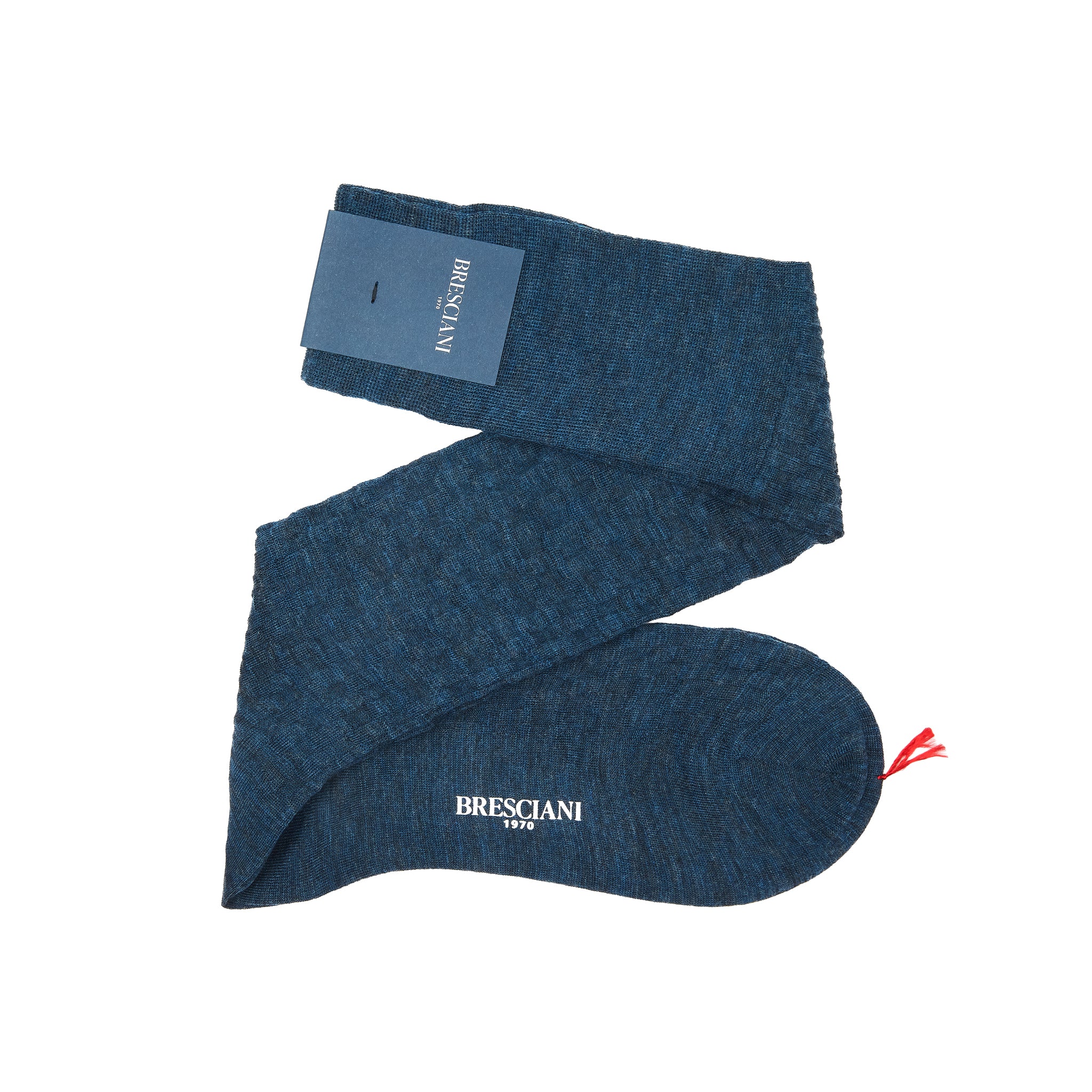 Bleu denim - Natté - Laine