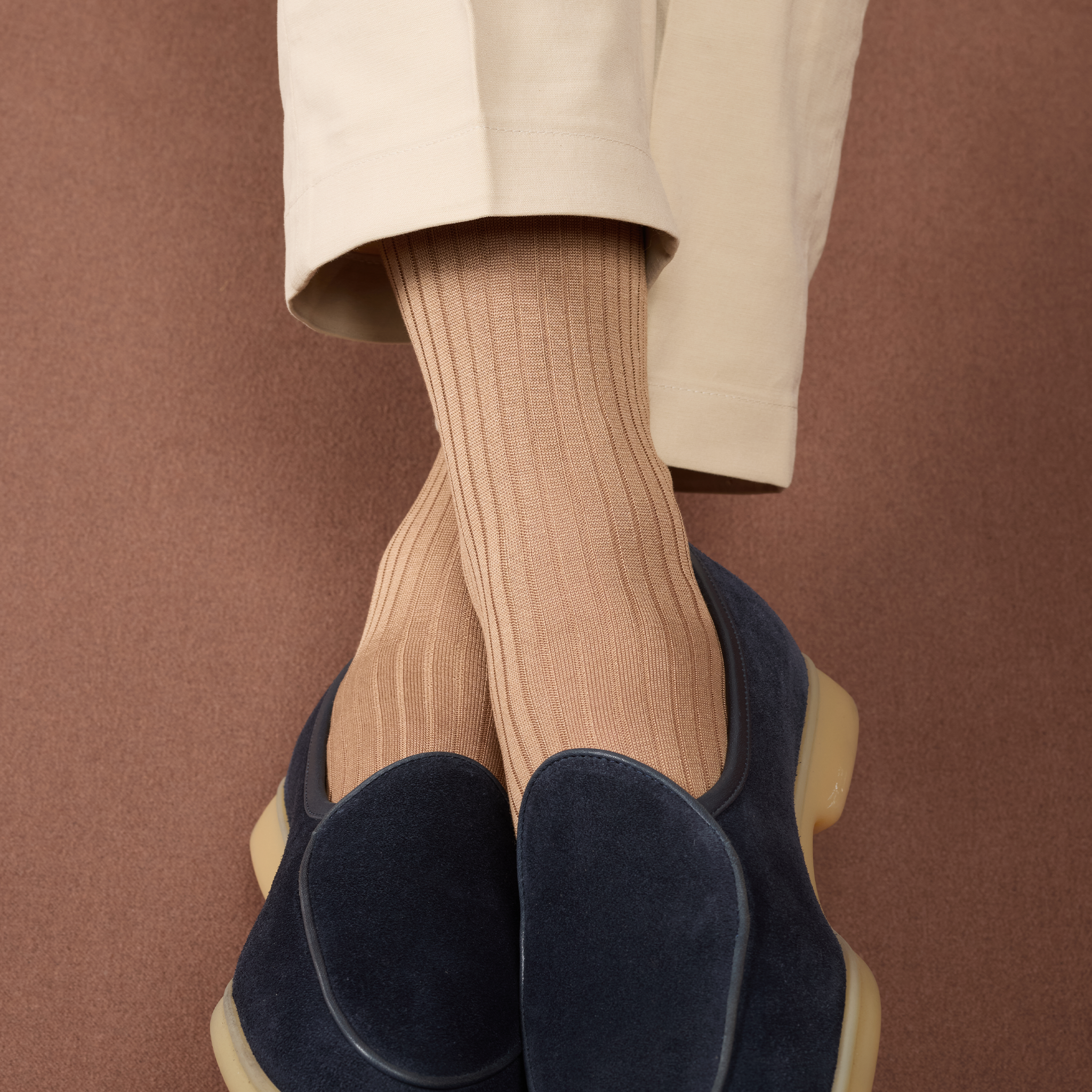 Sandbeige – Fil d’Écosse Baumwolle