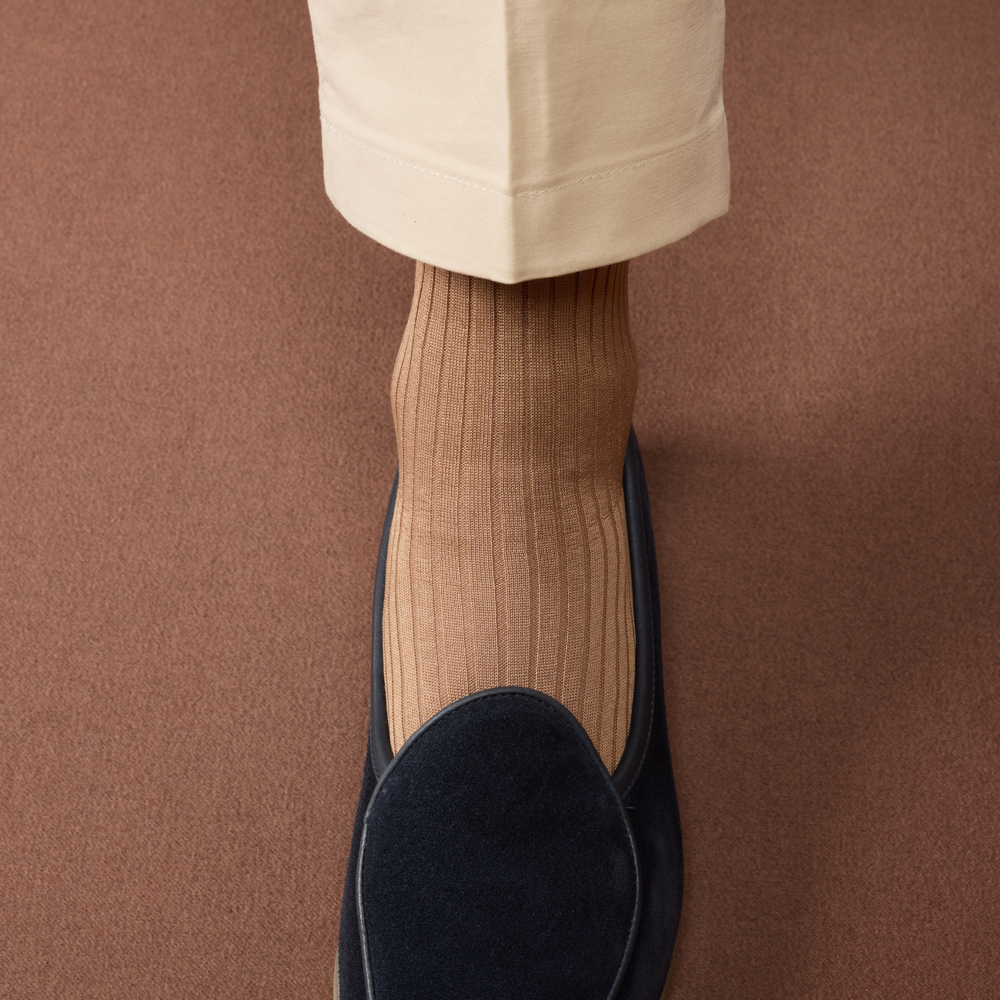 Sandbeige – Fil d’Écosse Baumwolle