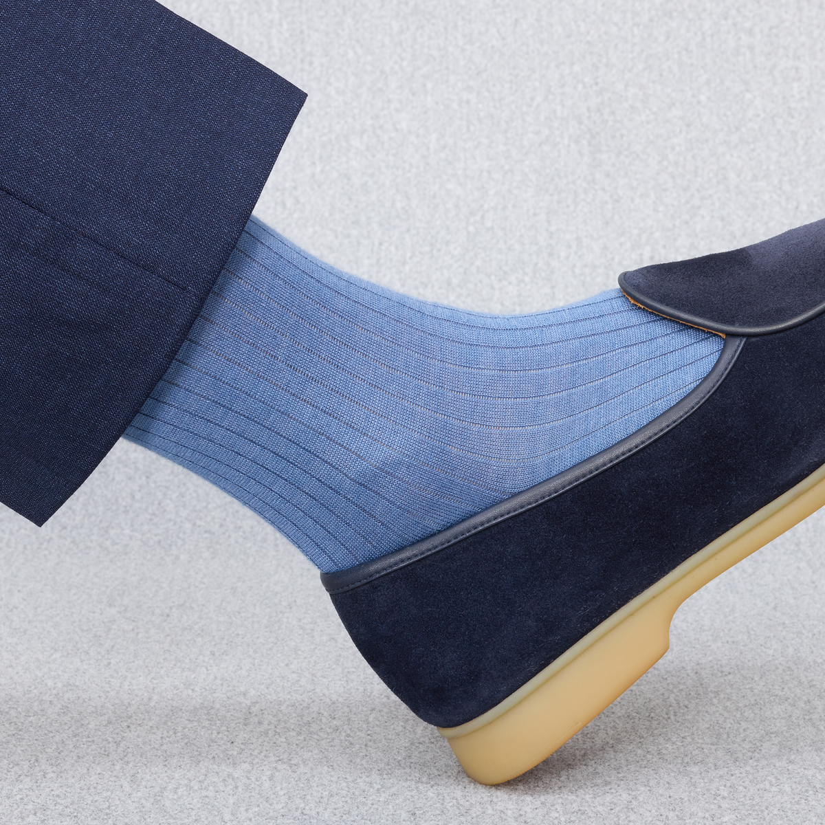 Kniestrümpfe | Kniestrümpfe | Himmelblau – Kaschmir & Seide
