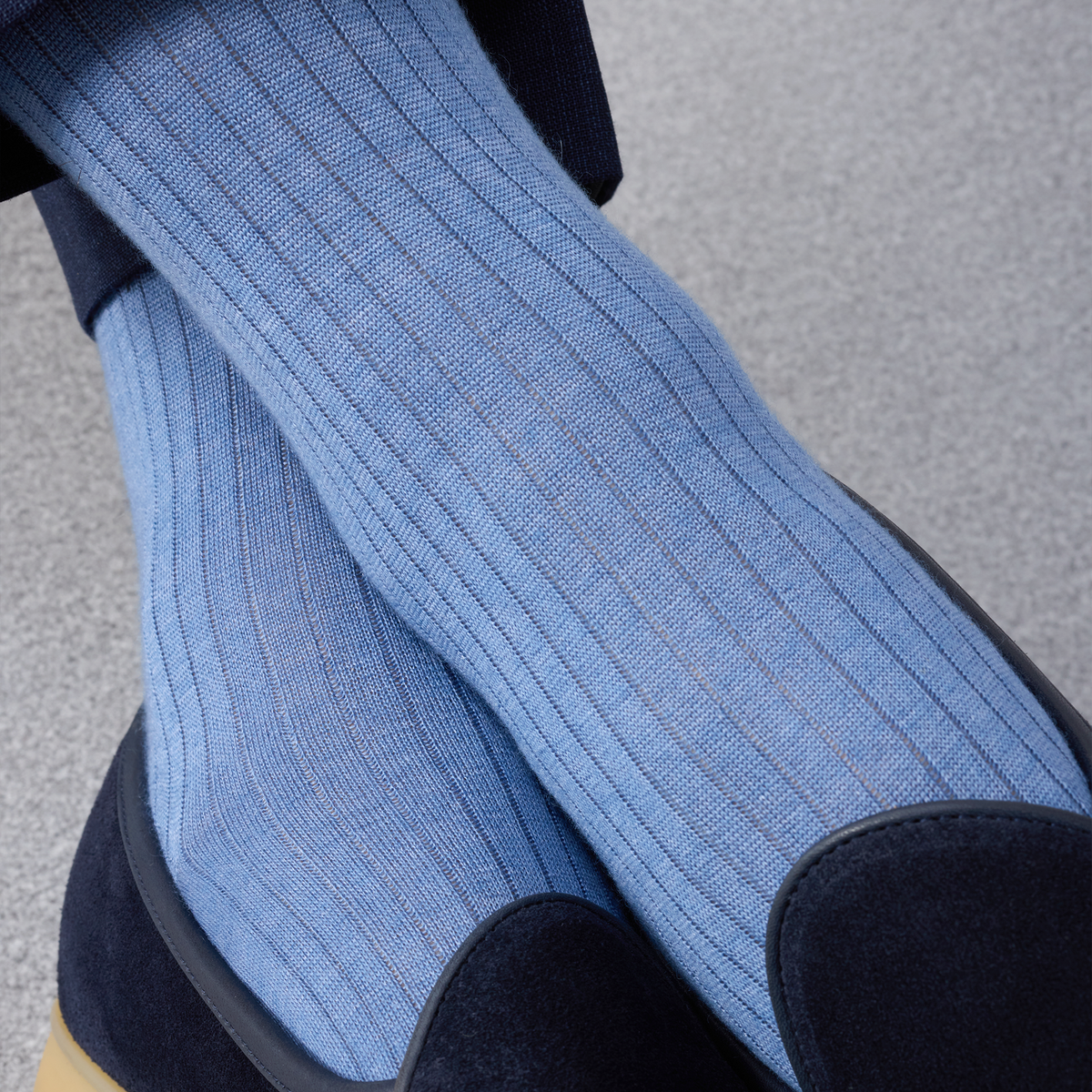 Kniestrümpfe | Kniestrümpfe | Himmelblau – Kaschmir & Seide