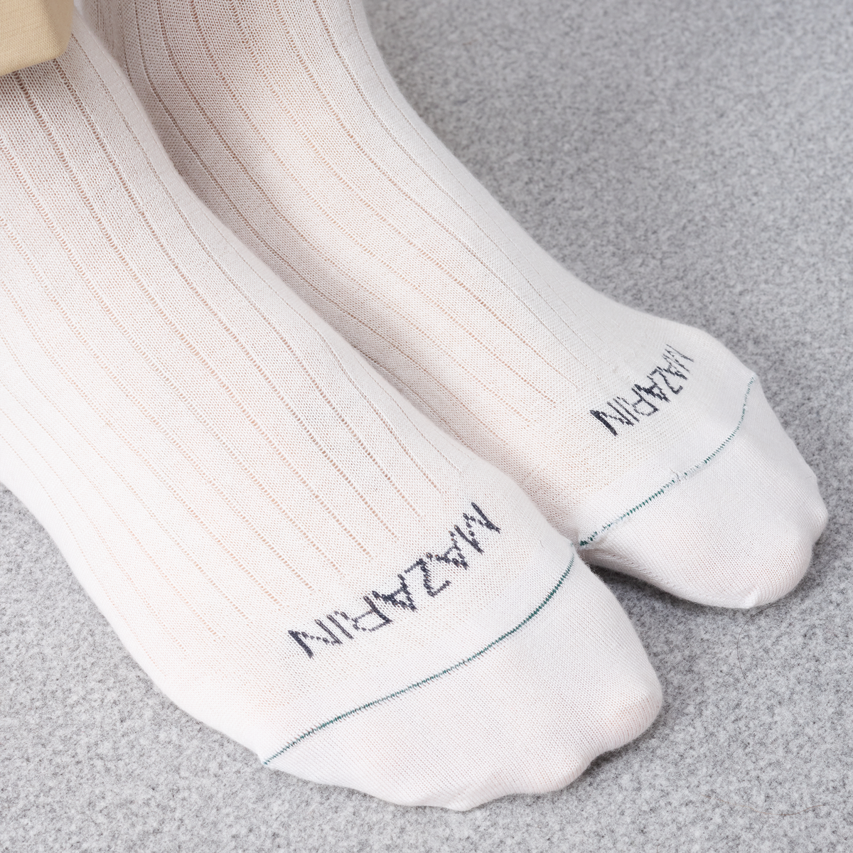 Calcetines altos | Marfil - Cachemira y Seda