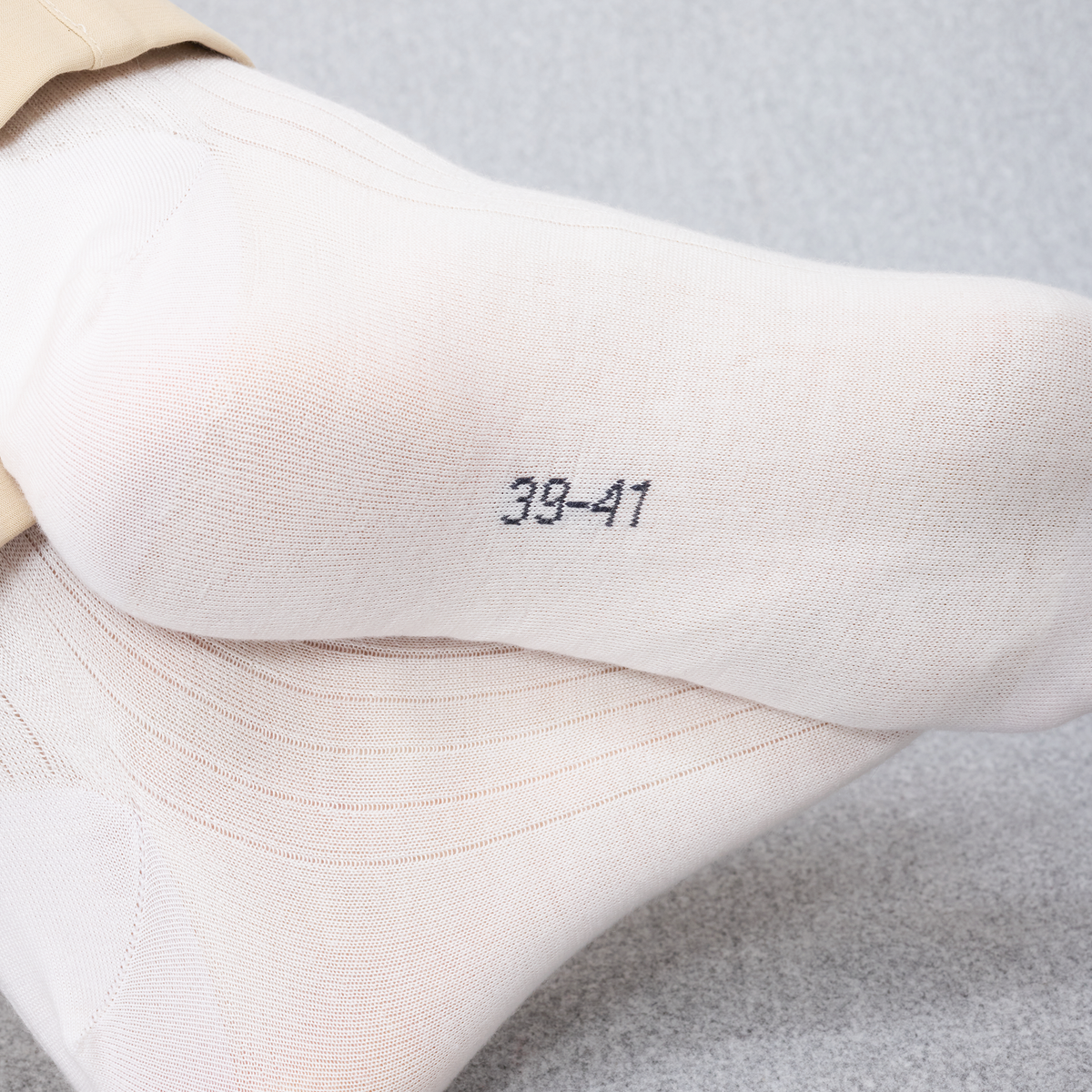 Calcetines altos | Marfil - Cachemira y Seda