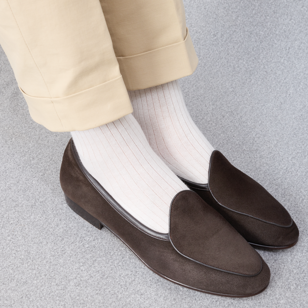 Calcetines altos | Marfil - Cachemira y Seda