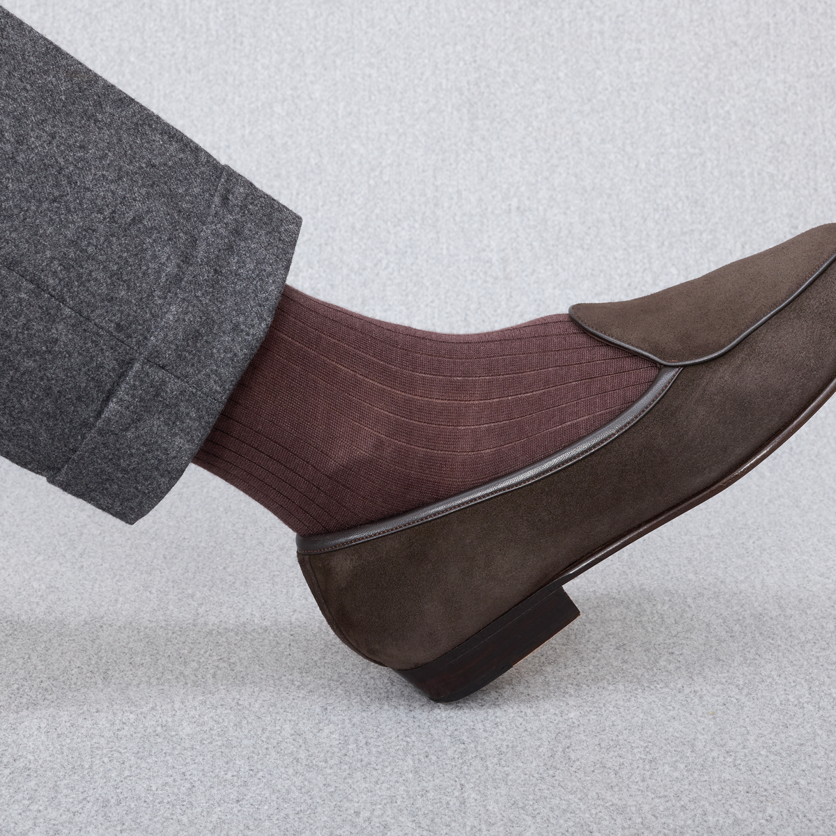 Kniestrümpfe | Kniestrümpfe | Mittelbraun – Kaschmir & Seide