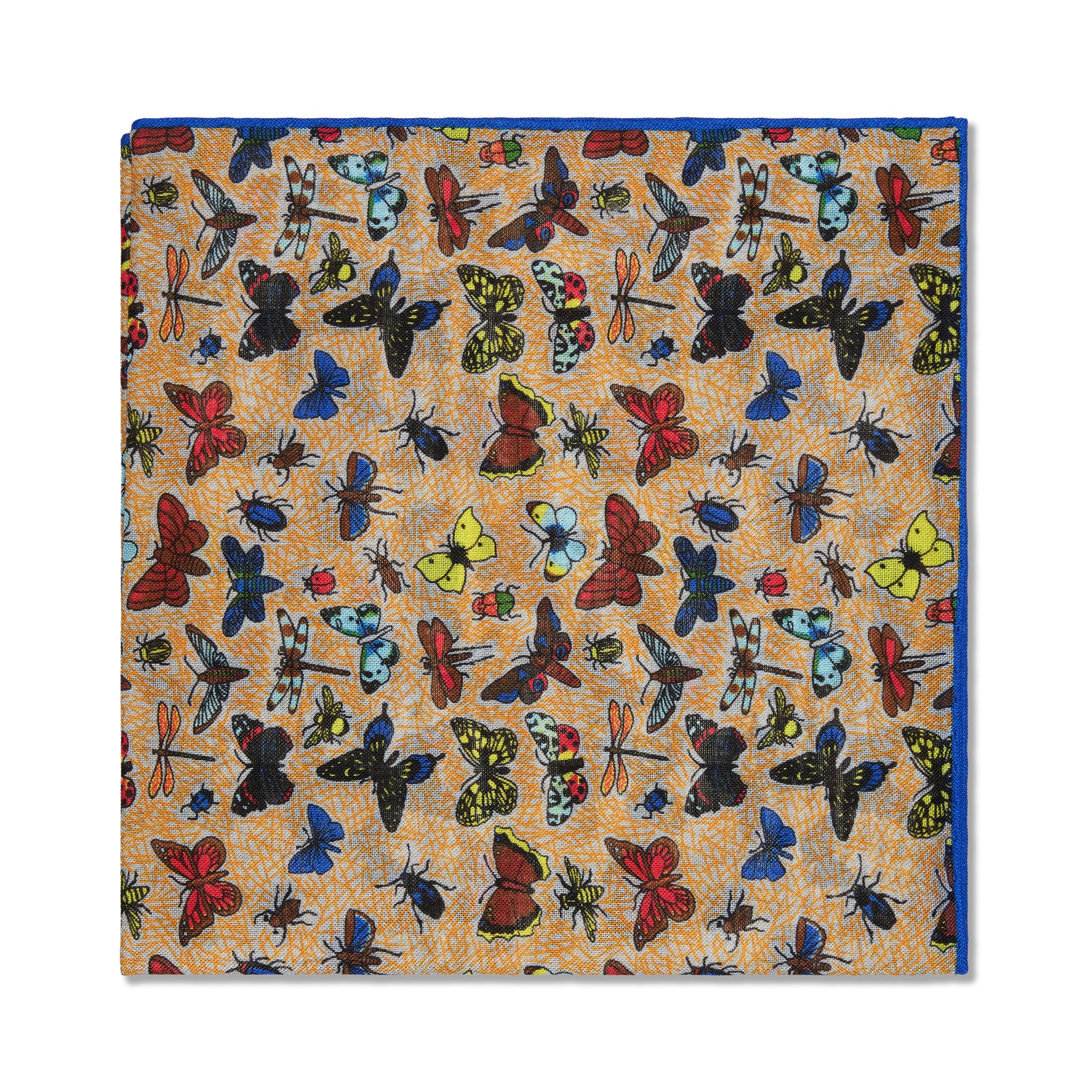 Pochette multicolore - Motif papillons - Laine & Soie