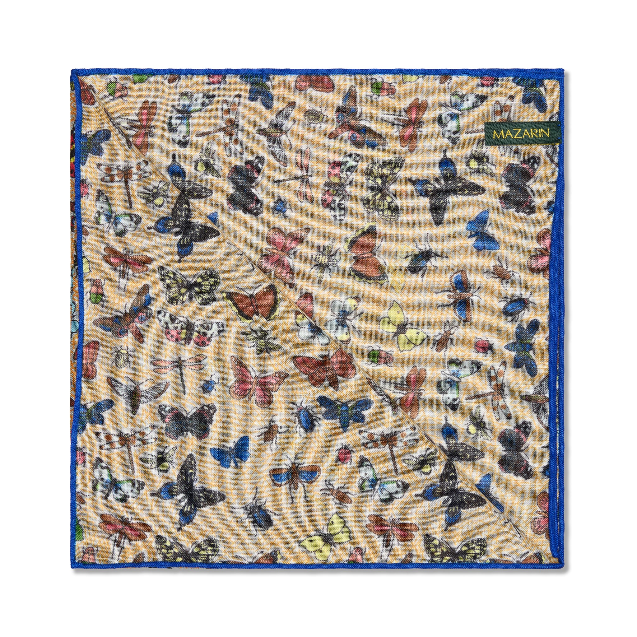 Pochette multicolore - Motif papillons - Laine & Soie