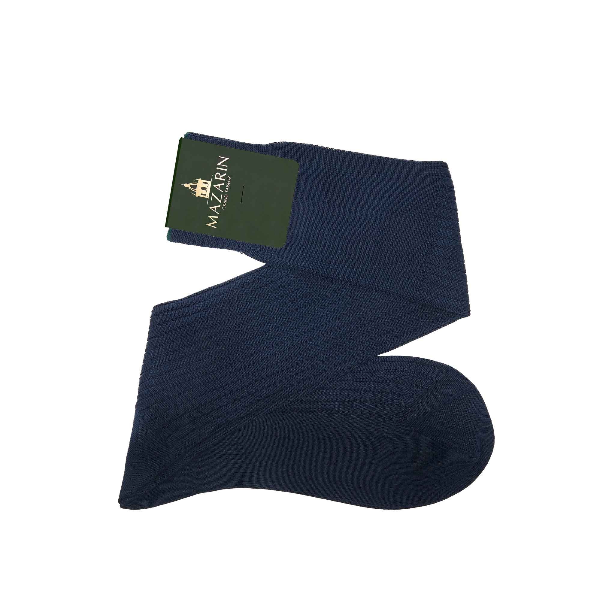 紺ハイソックス - シルク100％ - Mazarin - Mes Chaussettes Rouges