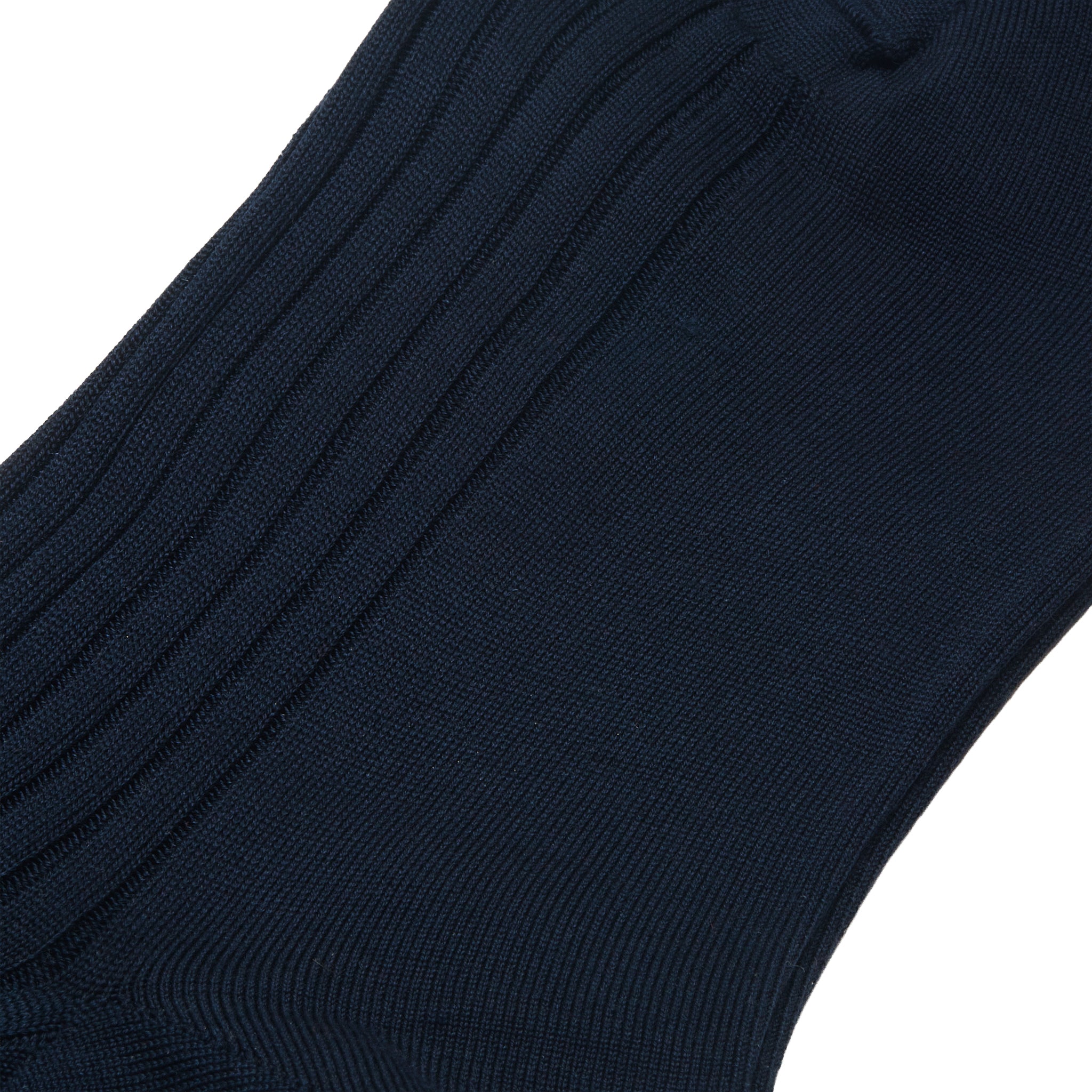 紺ハイソックス - シルク100％ - Mazarin - Mes Chaussettes Rouges