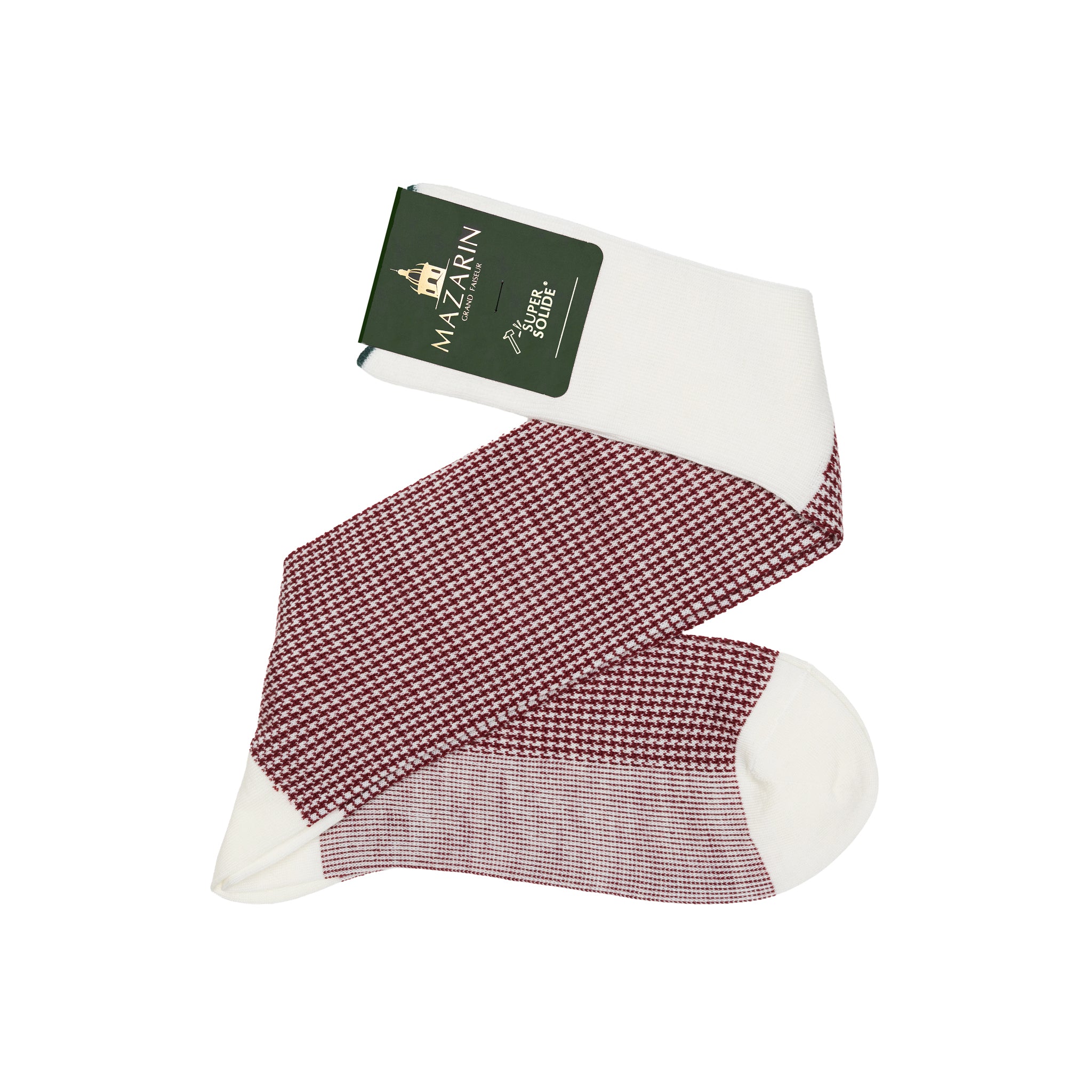 Neige & Grenat - Pied-de-poule - Super-solide Laine