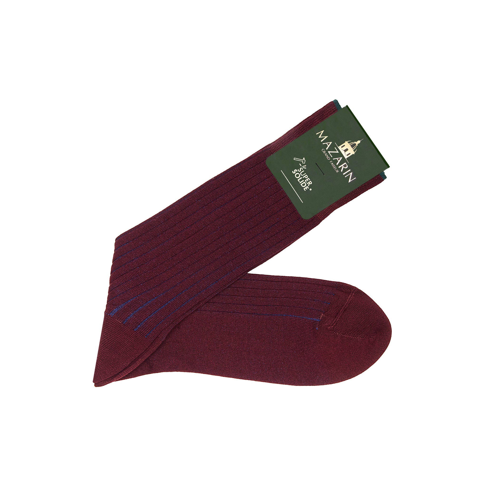Bordeaux & Blau - Super-Solid Fil d'Écosse Baumwolle