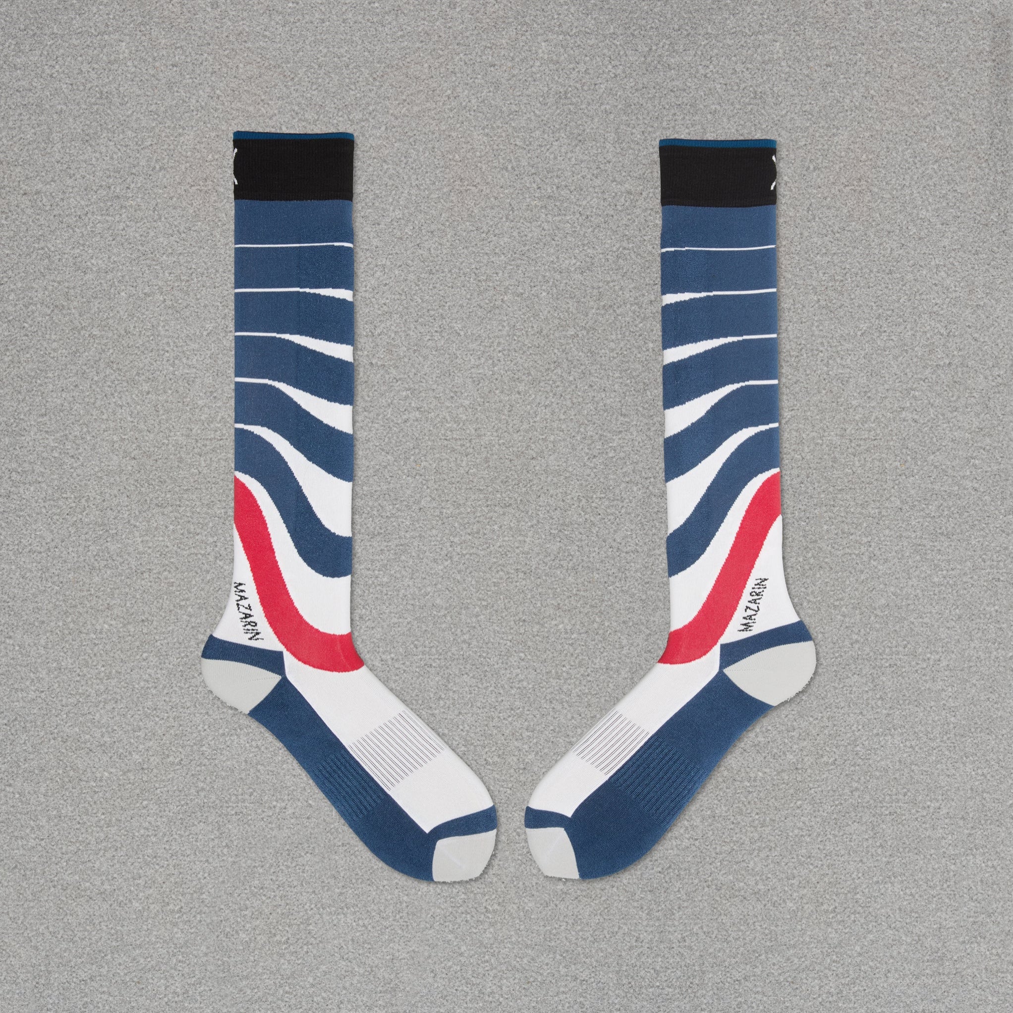 Bleu & Blanc & Rouge - Courbes - Ski - Dryarn®