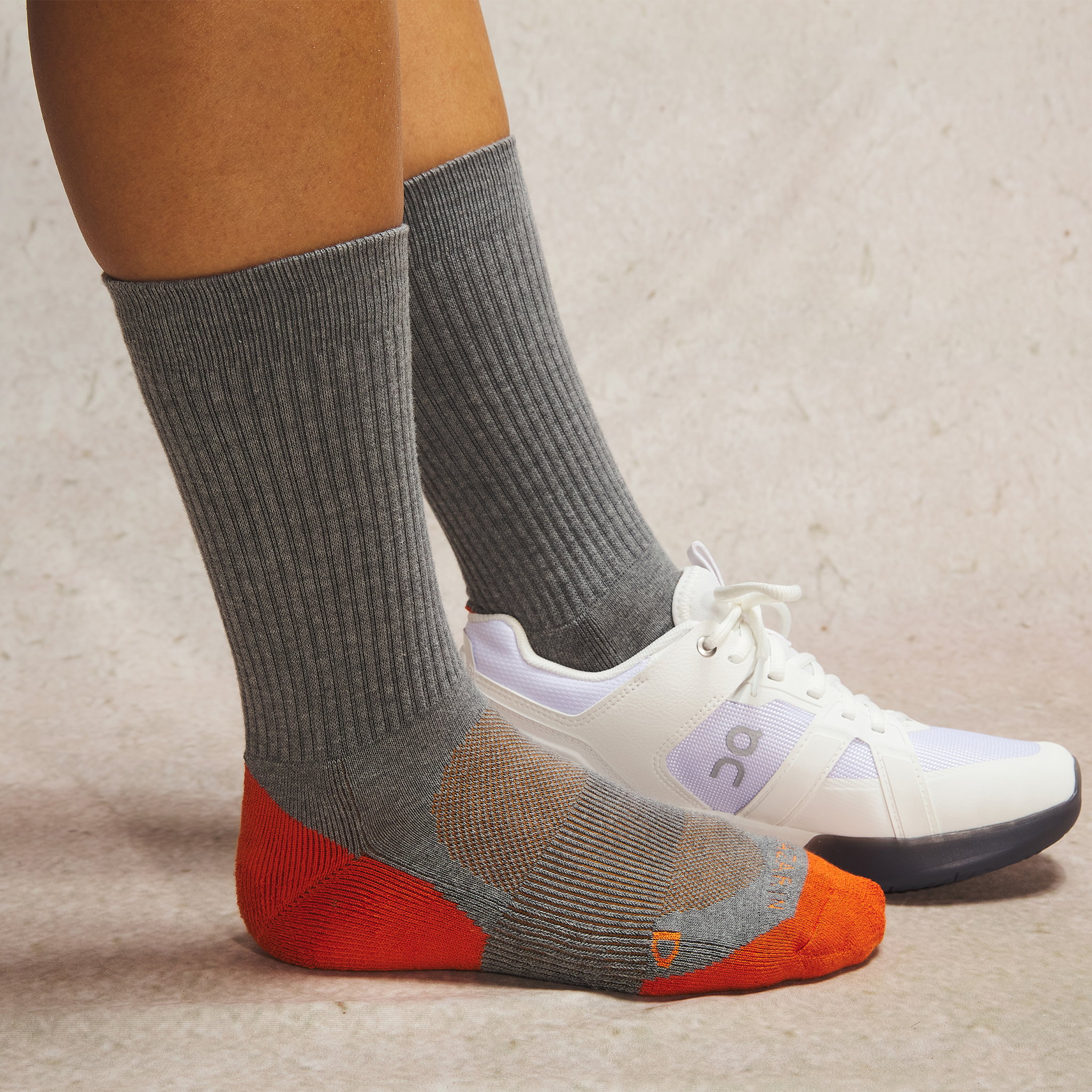 Gris & Orange - Coton