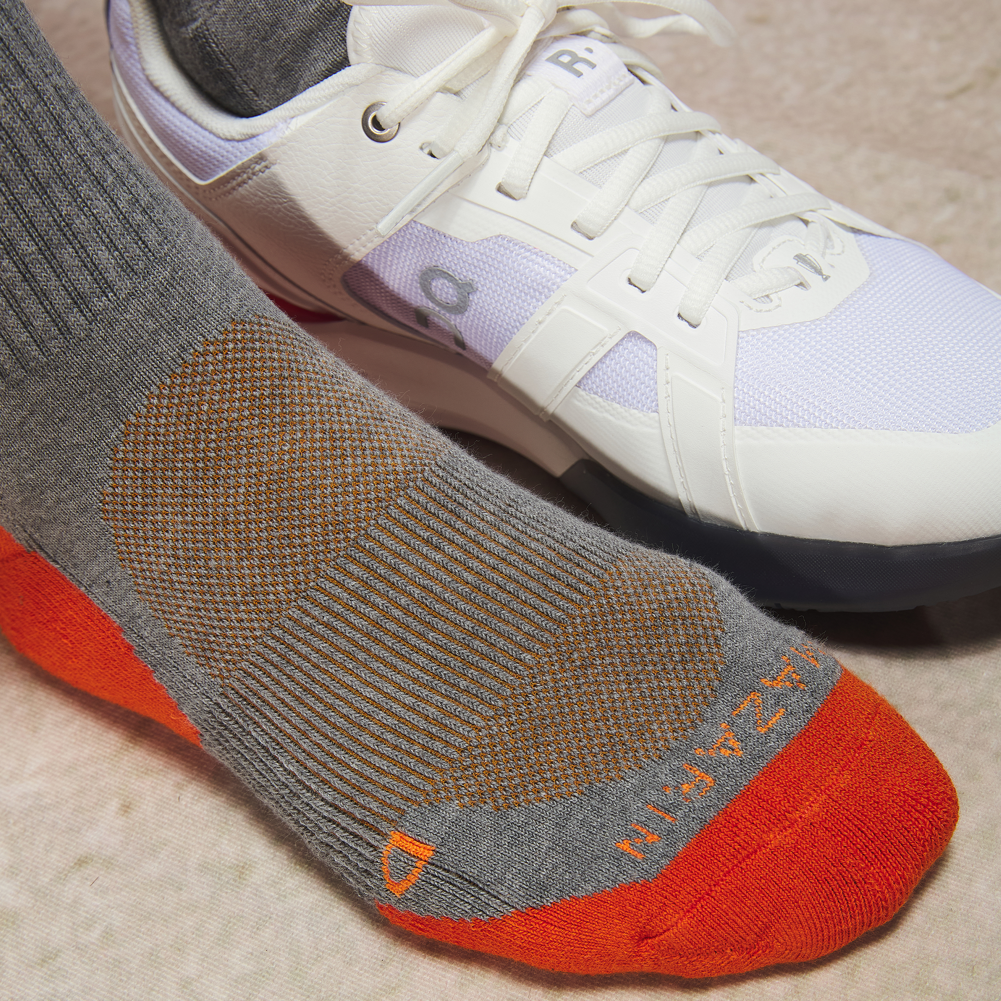 Gris & Orange - Coton