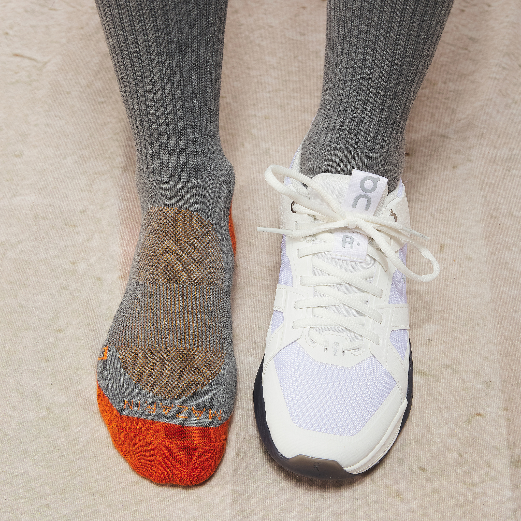 Gris & Orange - Coton