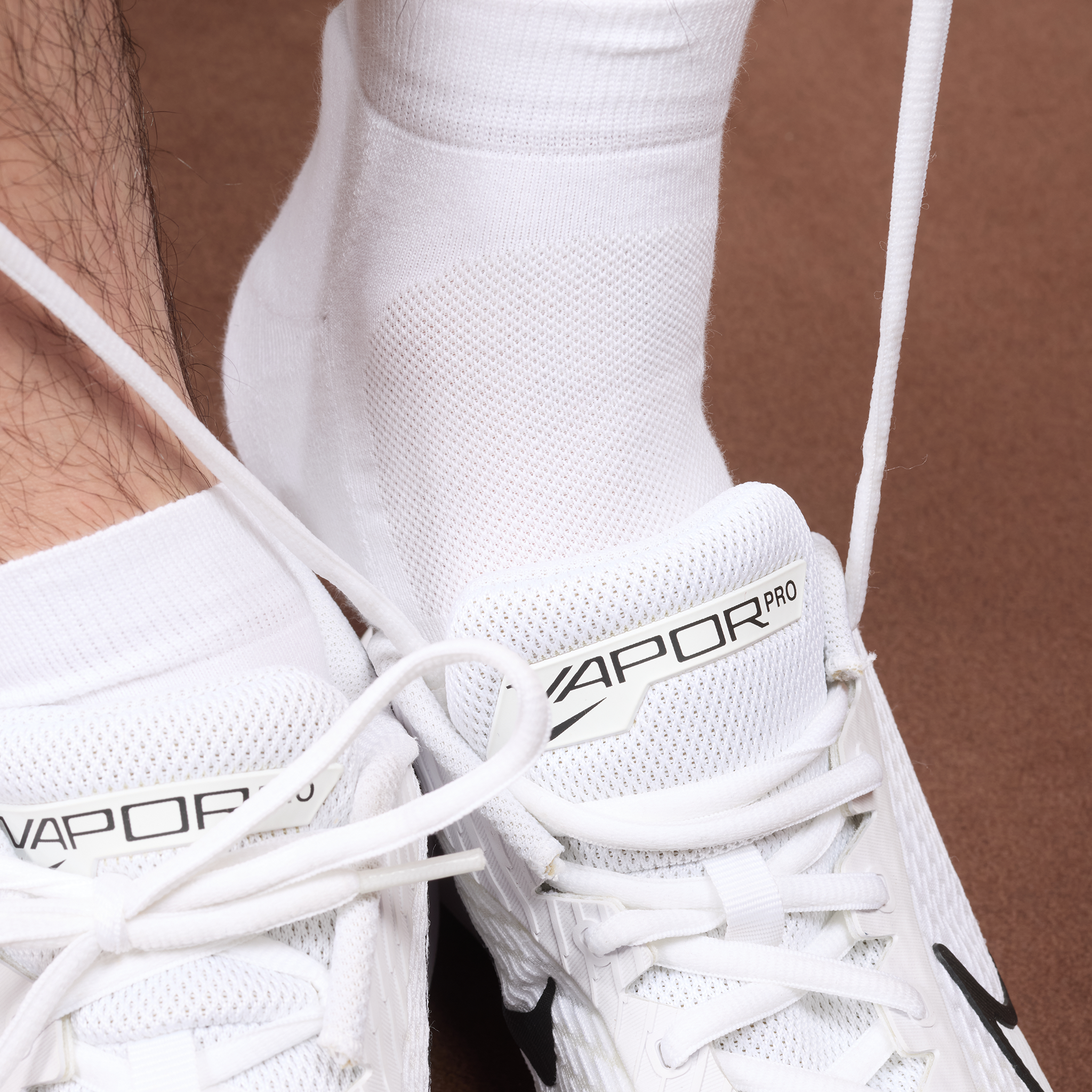 Weiß – Sport-Knöchelsocken – Baumwolle