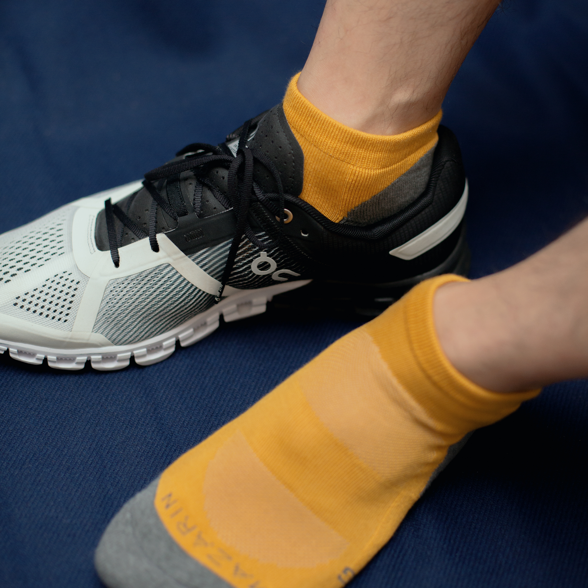 Jaune & Gris - Sport cheville - Coton