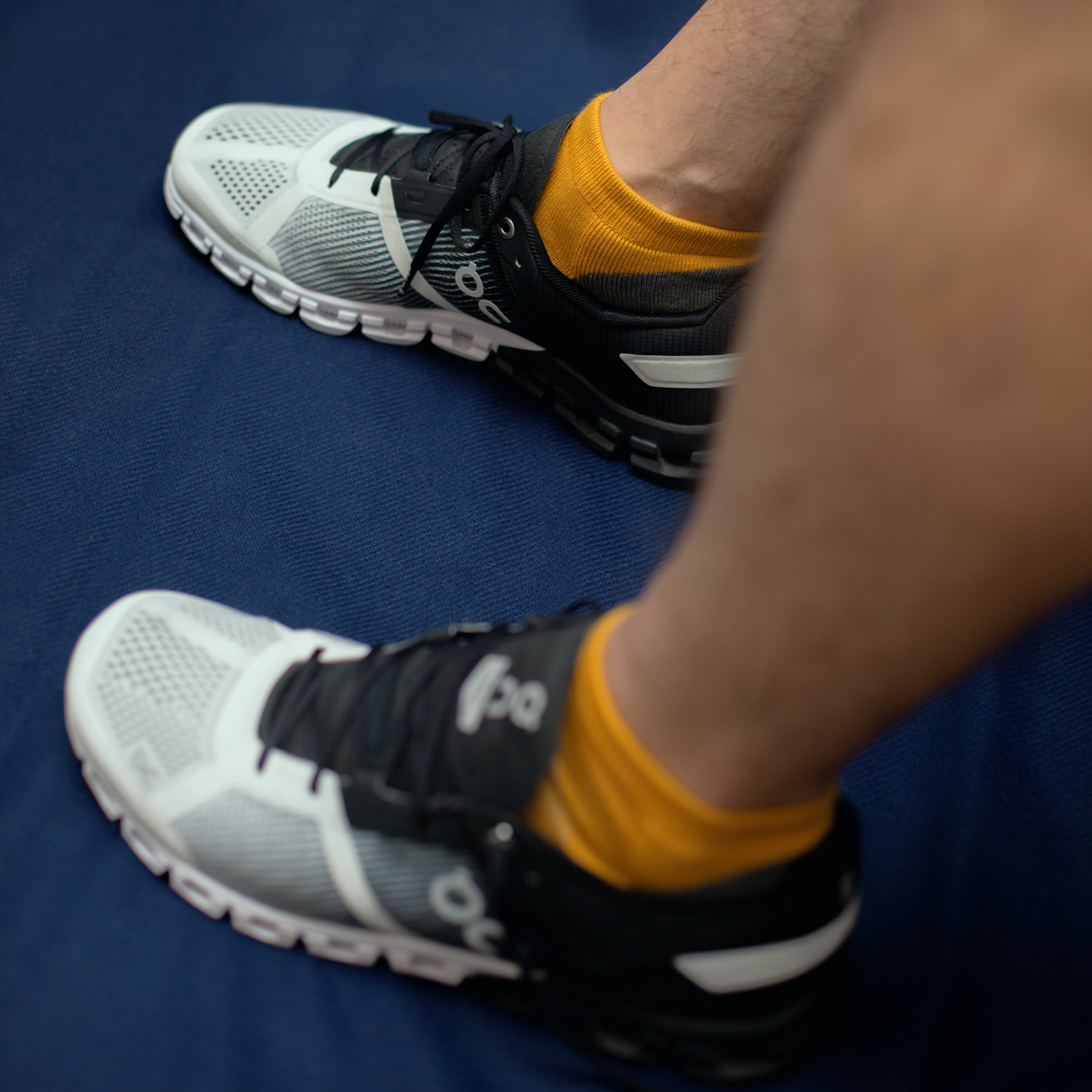Jaune & Gris - Sport cheville - Coton