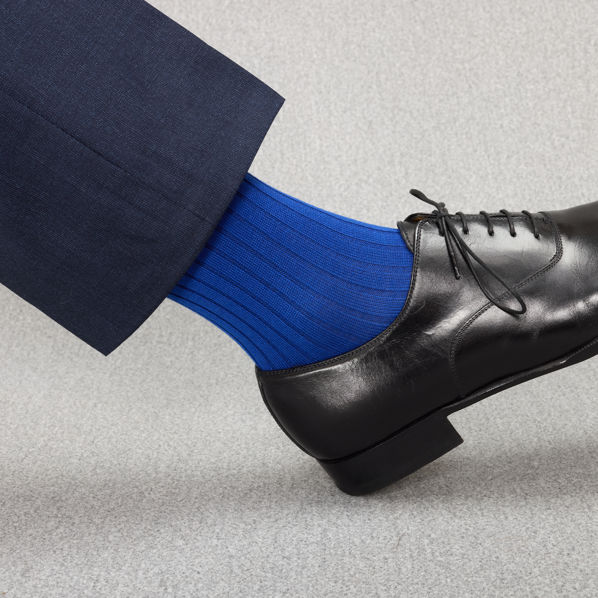 Short royal blue socks - Super-strong Cotton lisle - Mazarin
