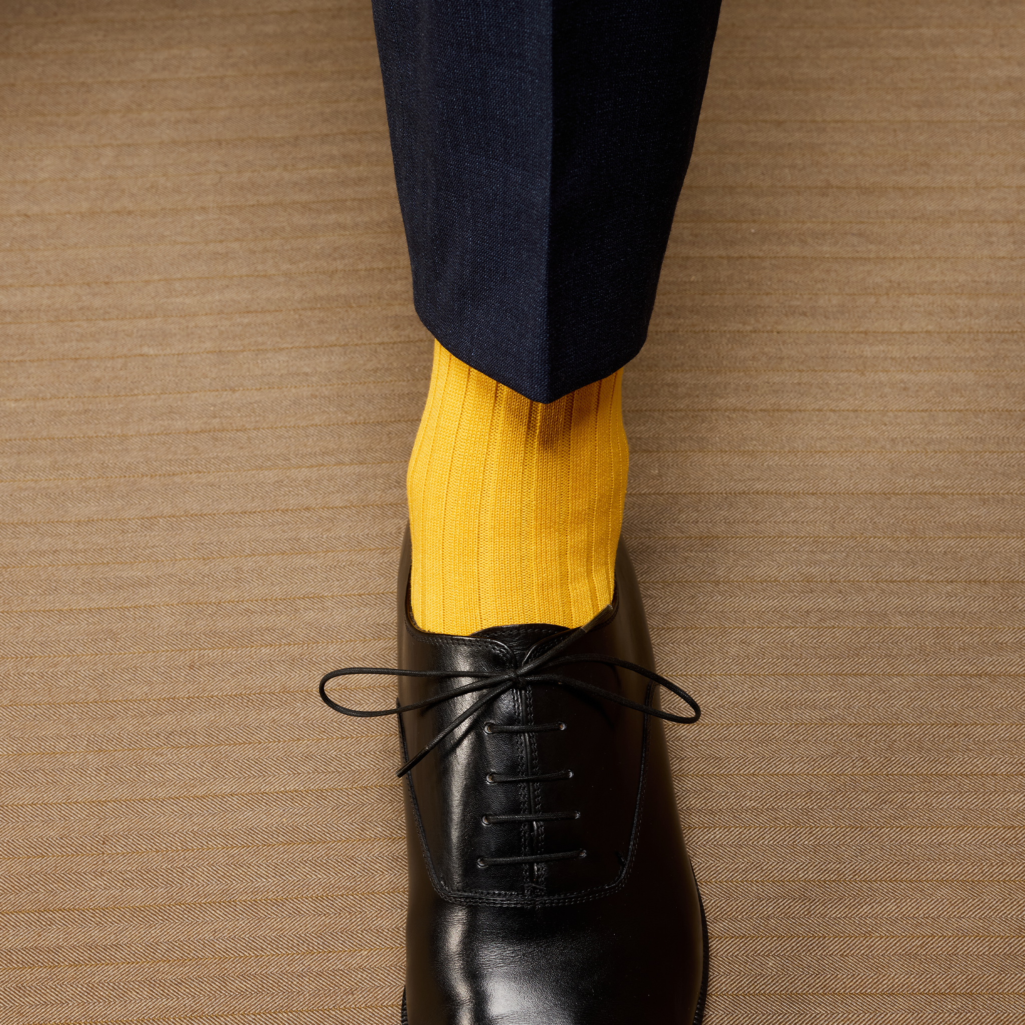Yellow high socks - Super-strong Cotton lisle - Mazarin